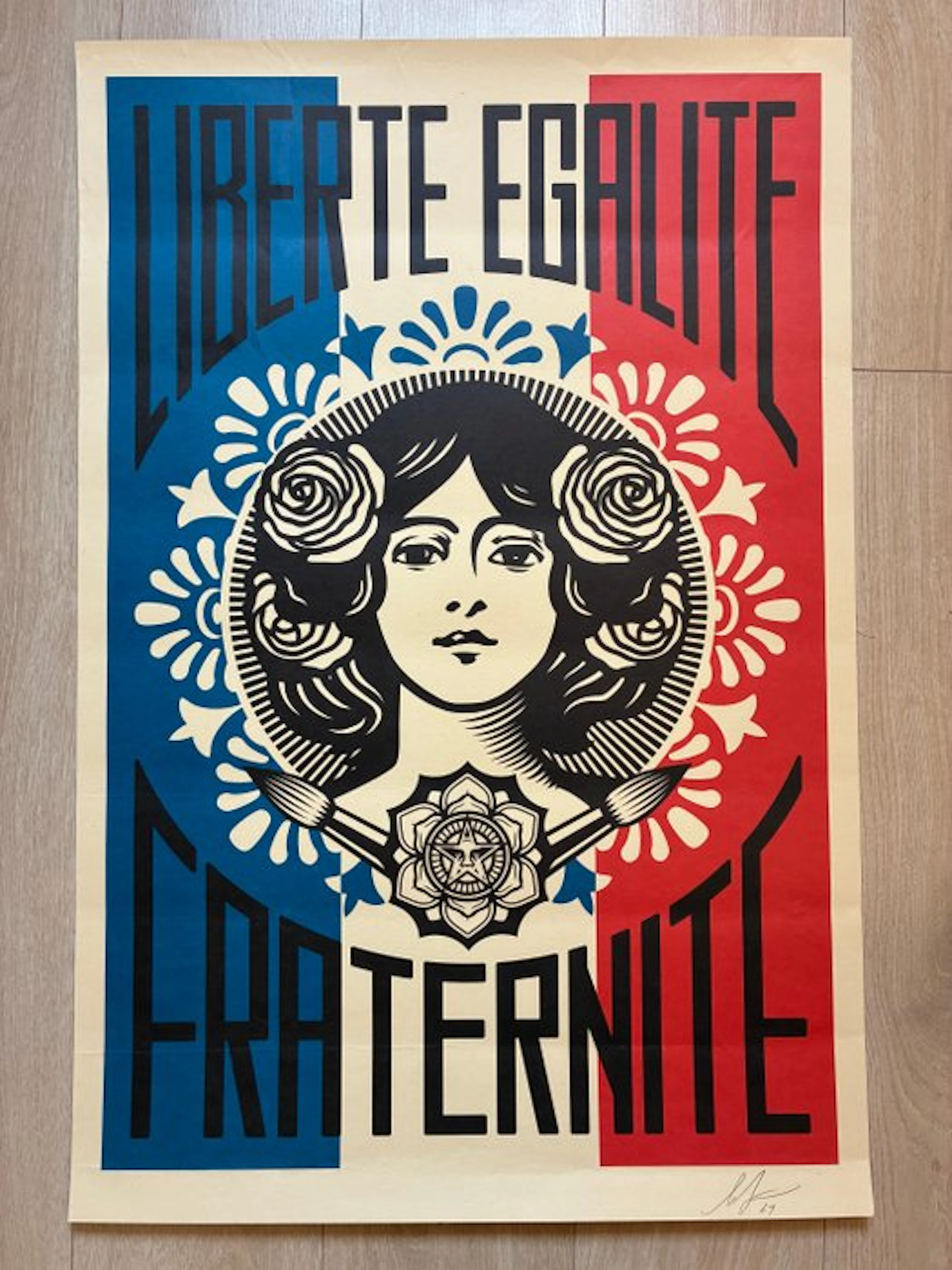Shepard Fairey (OBEY) (1970) - Liberté, Egalité, Fraternité - 2024