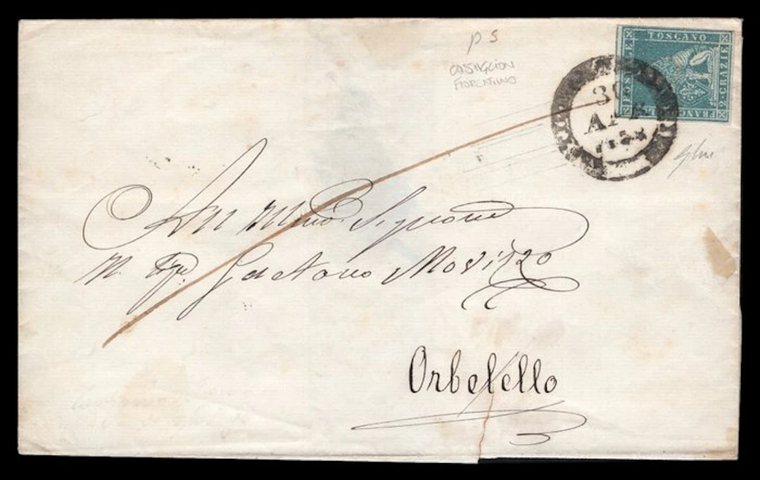 Italian Ancient States - Tuscany - Letter from Castiglion...