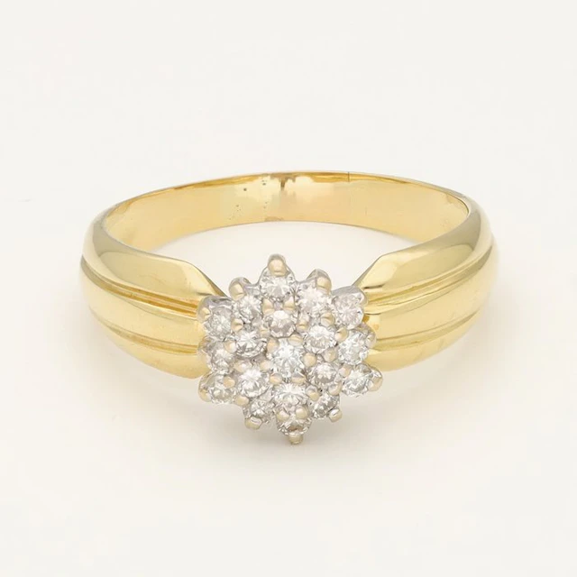 Ring - 18 kt. Yellow gold Diamond (Natural)