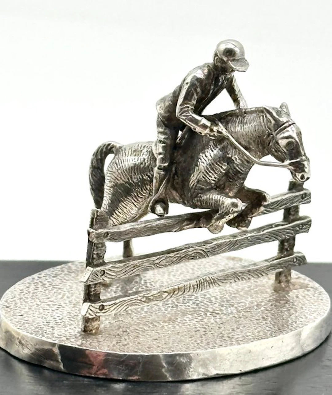 No reserve-Grote en zware handgemaakte zilveren miniatuur...