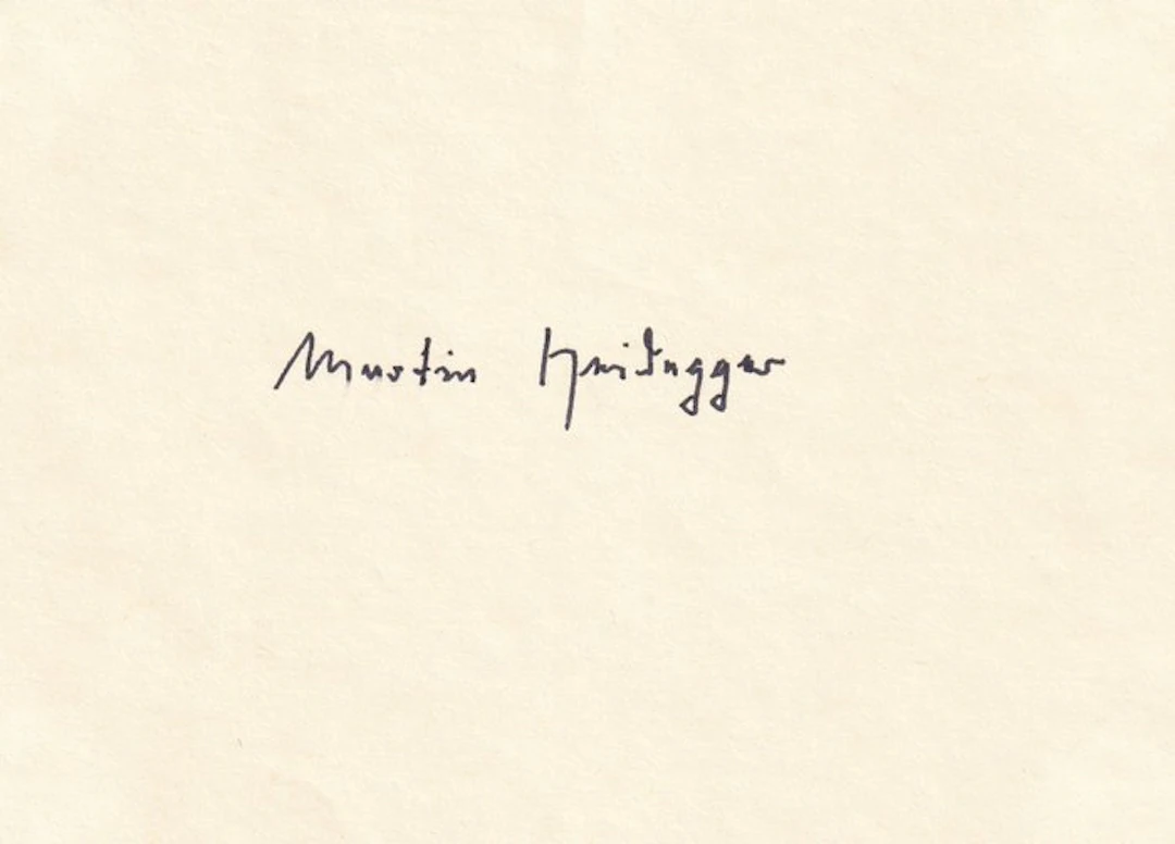 Martin Heidegger - Philosoph - Eigenhändige Unterschrift - 1955