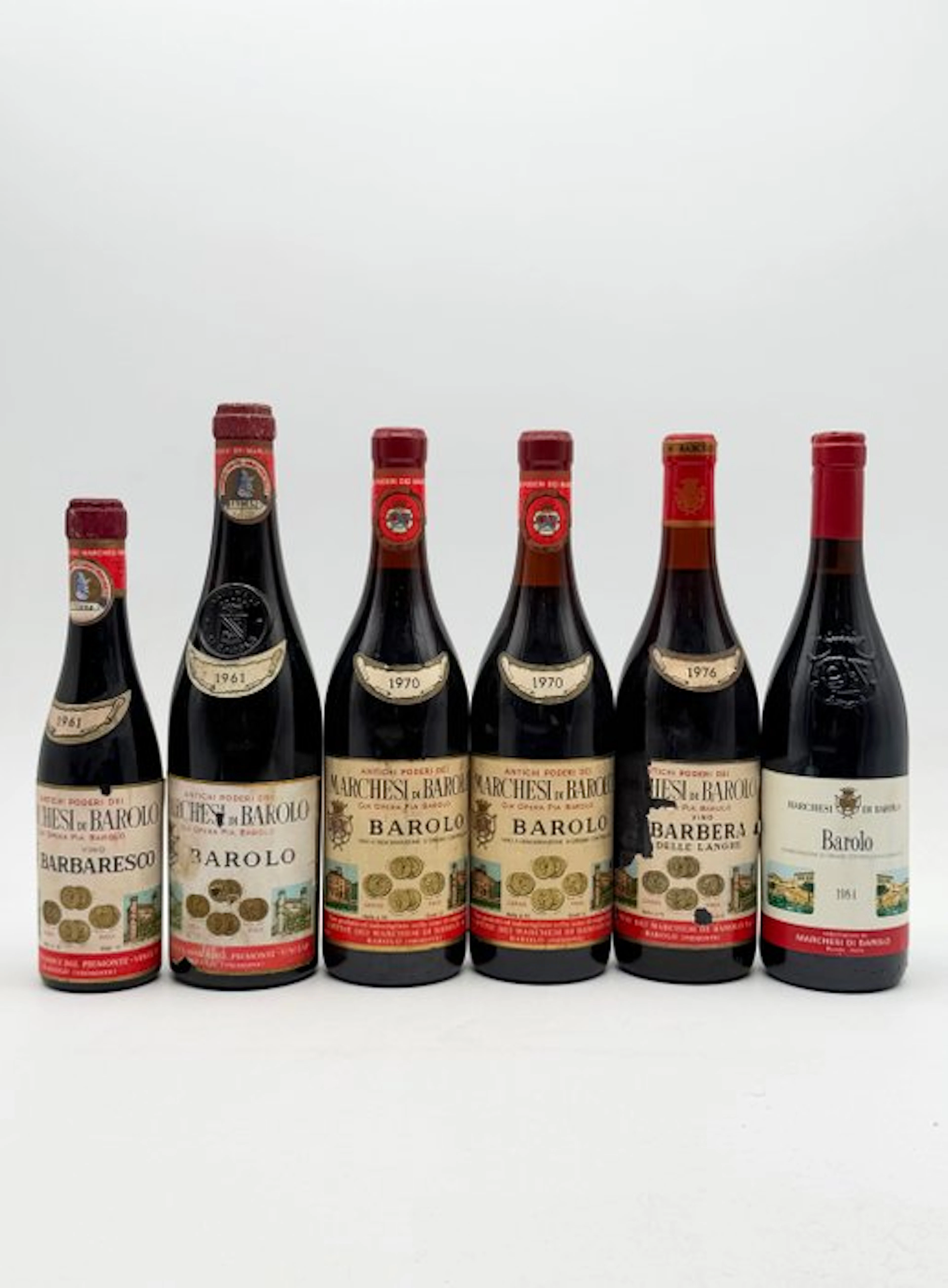 Marchesi di Barolo 1961 x2 - 1970 x2 - 1976 - 1984 - Barolo - 6 Bottles (0.72L)
