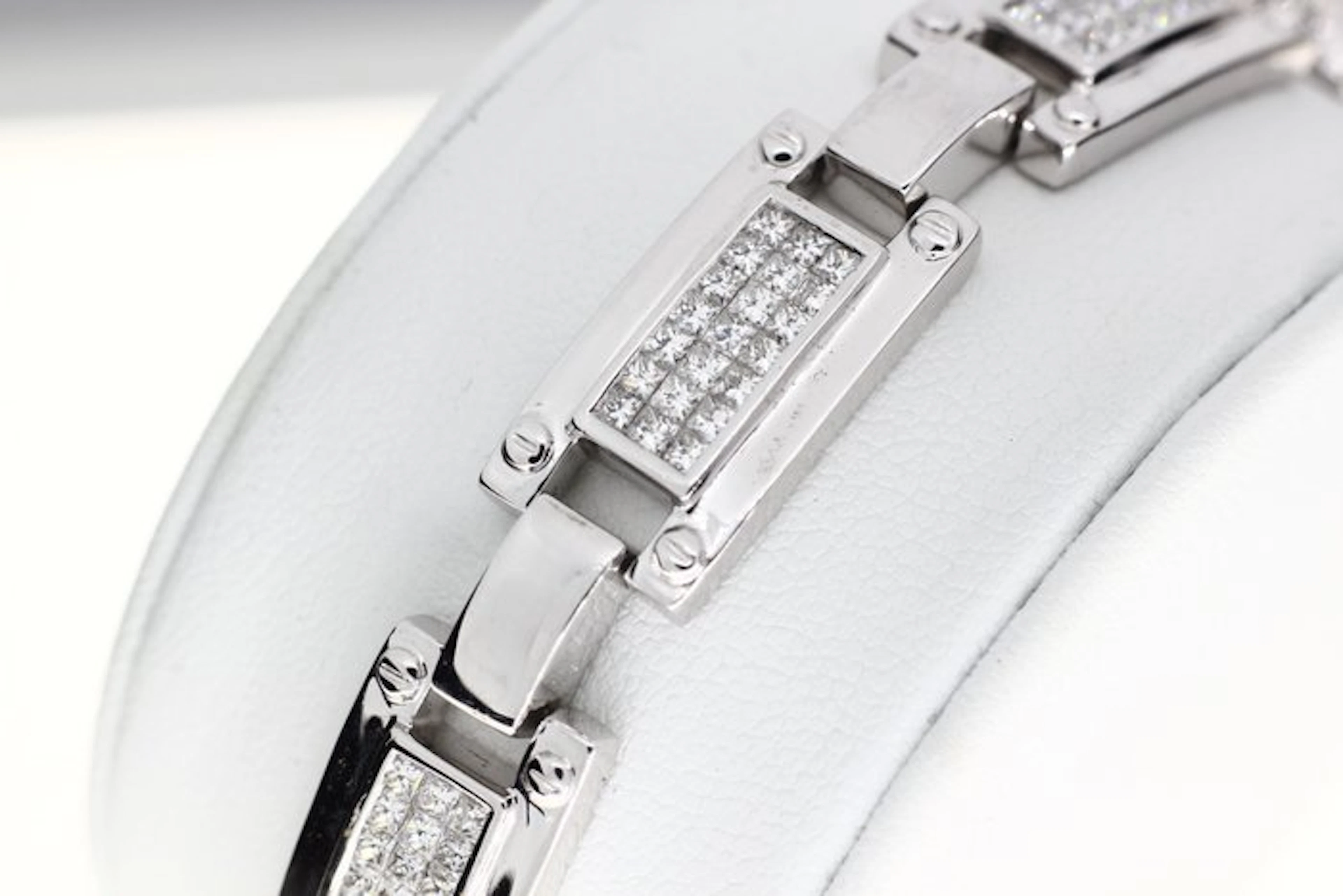 Chain bracelet - 18 kt. White gold - 4.77ct. tw. Diamond (Natural)