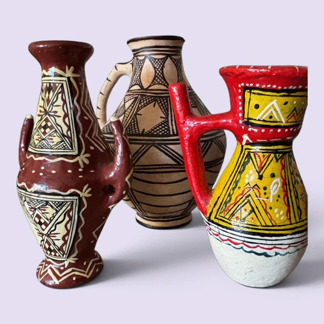 Pitcher (3) - tribal - Terracotta - North African