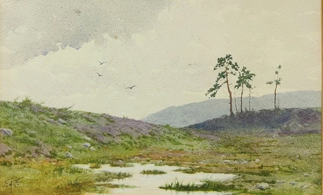 British School (XIX-XX) - Scottish Highland Landscape