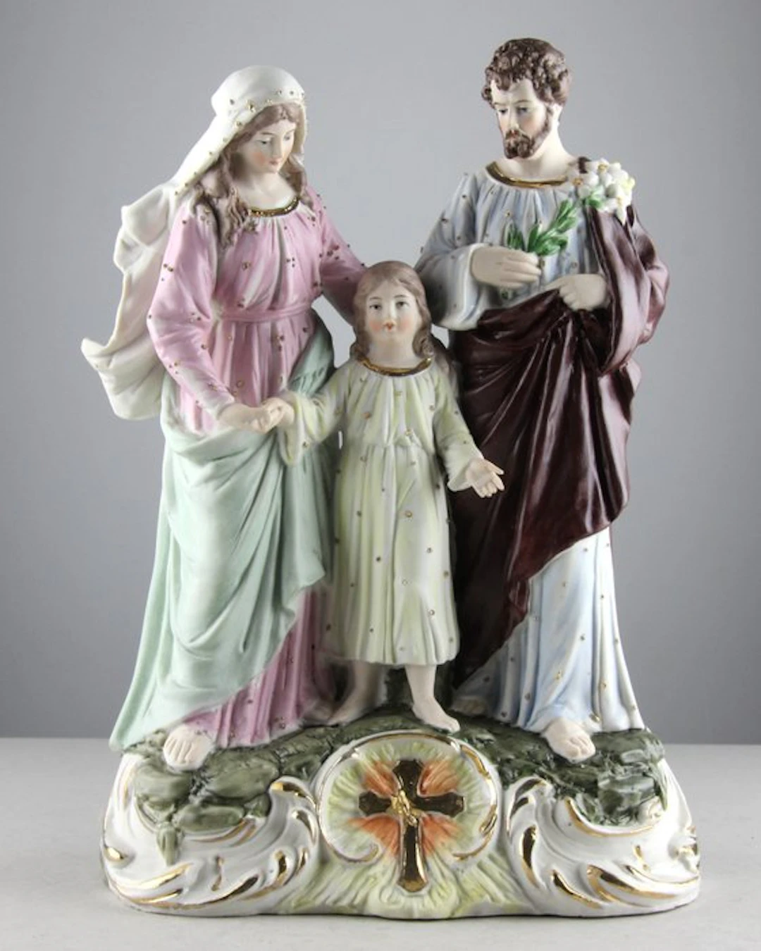 Statue, The Holy Family - 30 cm - Biscuit porcelain