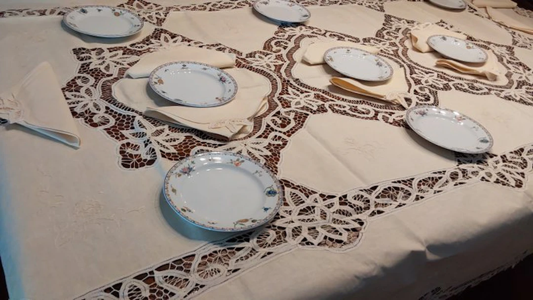 Tablecloth (13) - 260 cm - 170 cm - Italian craftsmanship