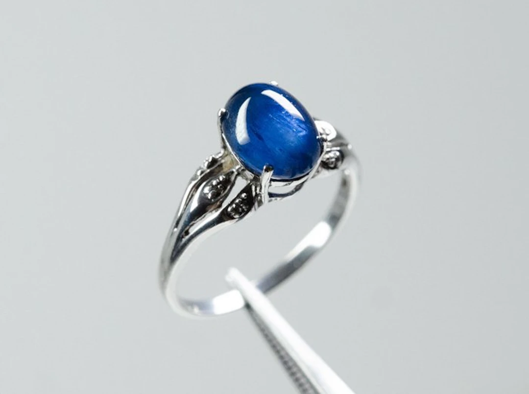 No reserve price - Ring - 925 silver - 3.50 ct sapphire - Diamonds