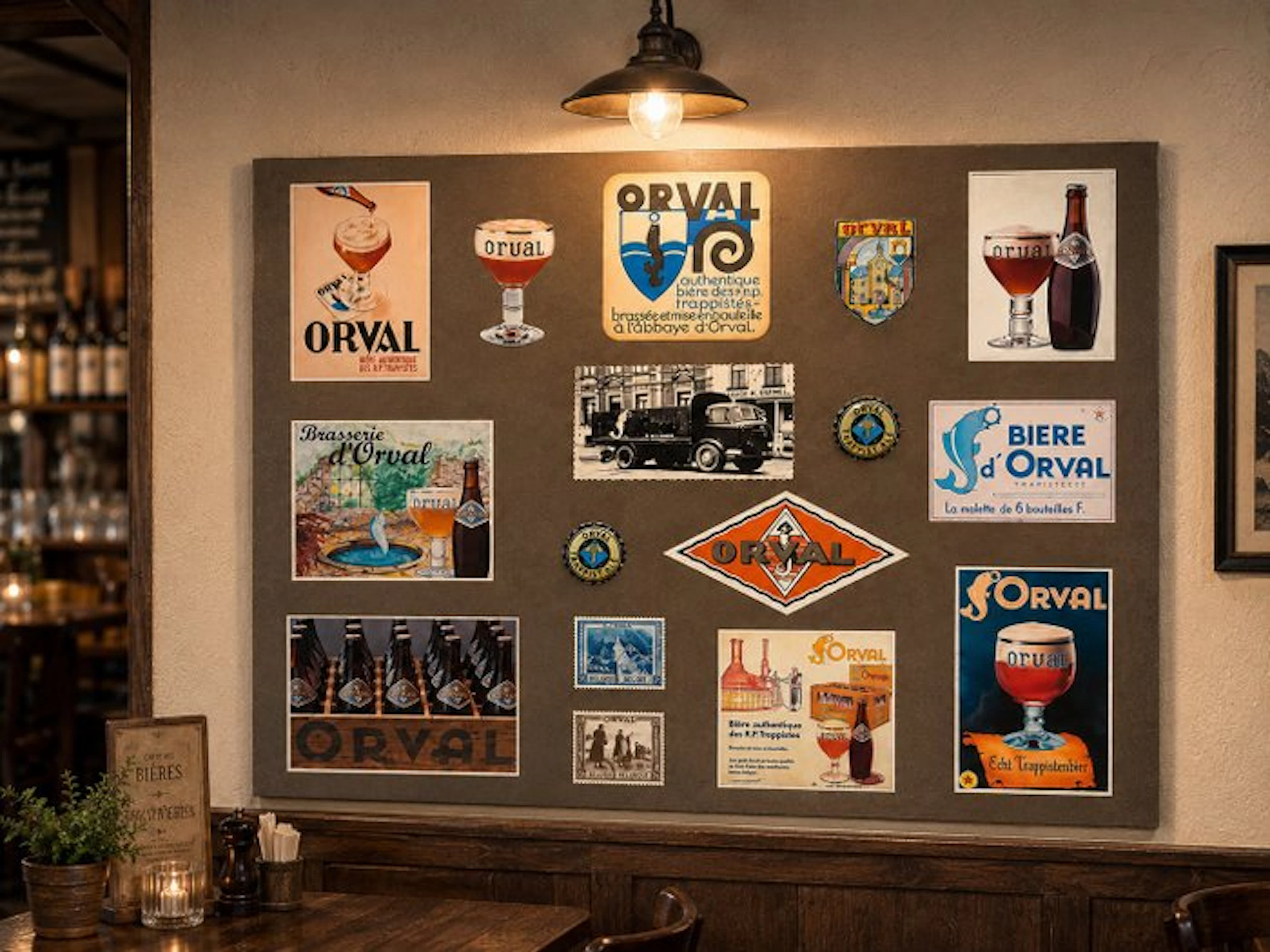 Wall plate - board and cardboard - Orval Brewery Prive