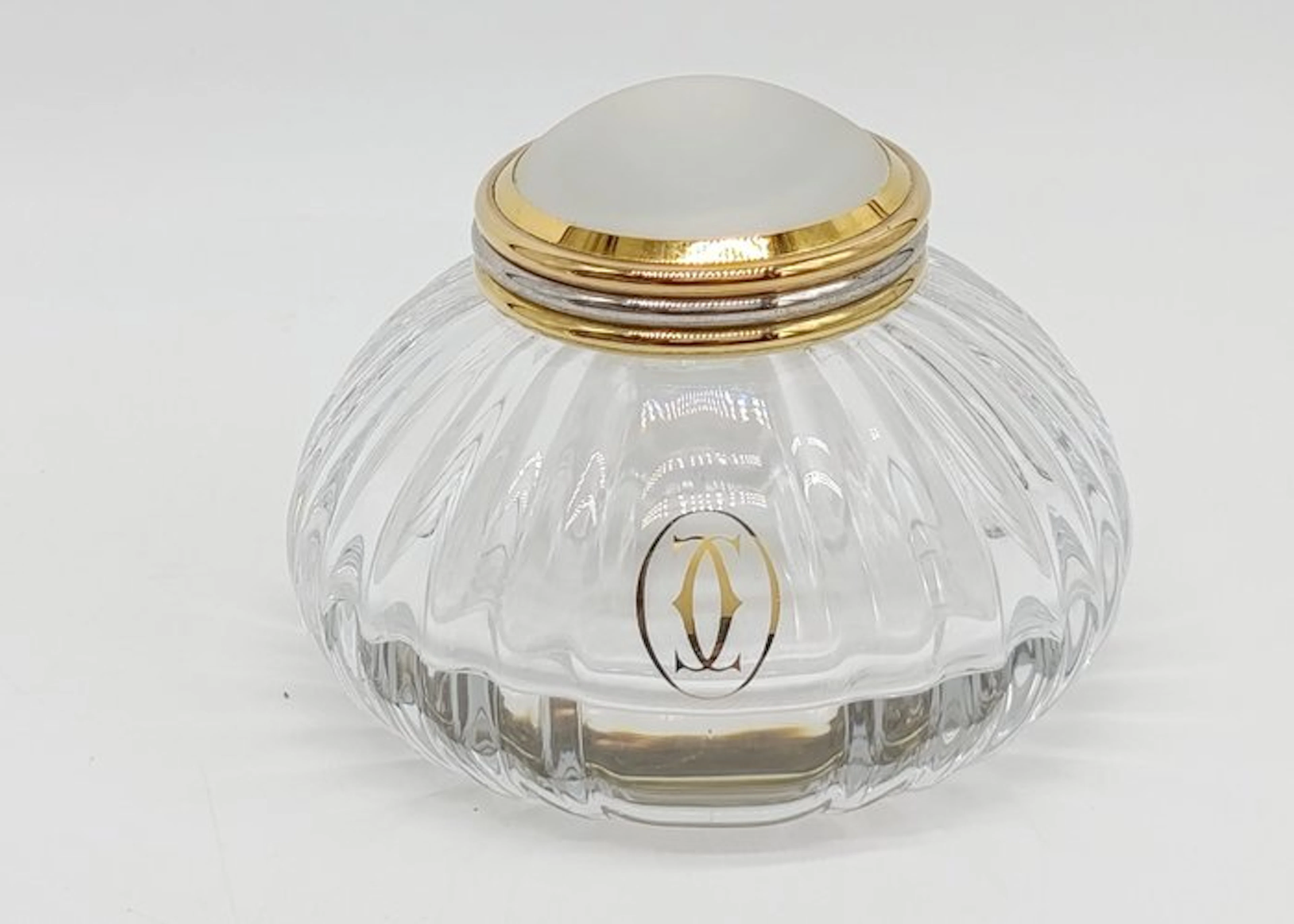 Cartier - Ink container - Gold plated, Silver plated, Crystal