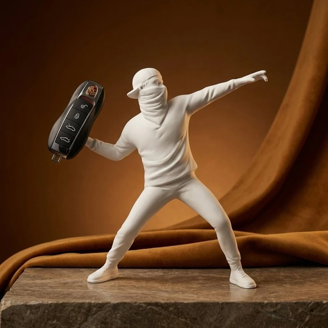Artwork - Porsche - PEARL WHITE THROWER - 2026
