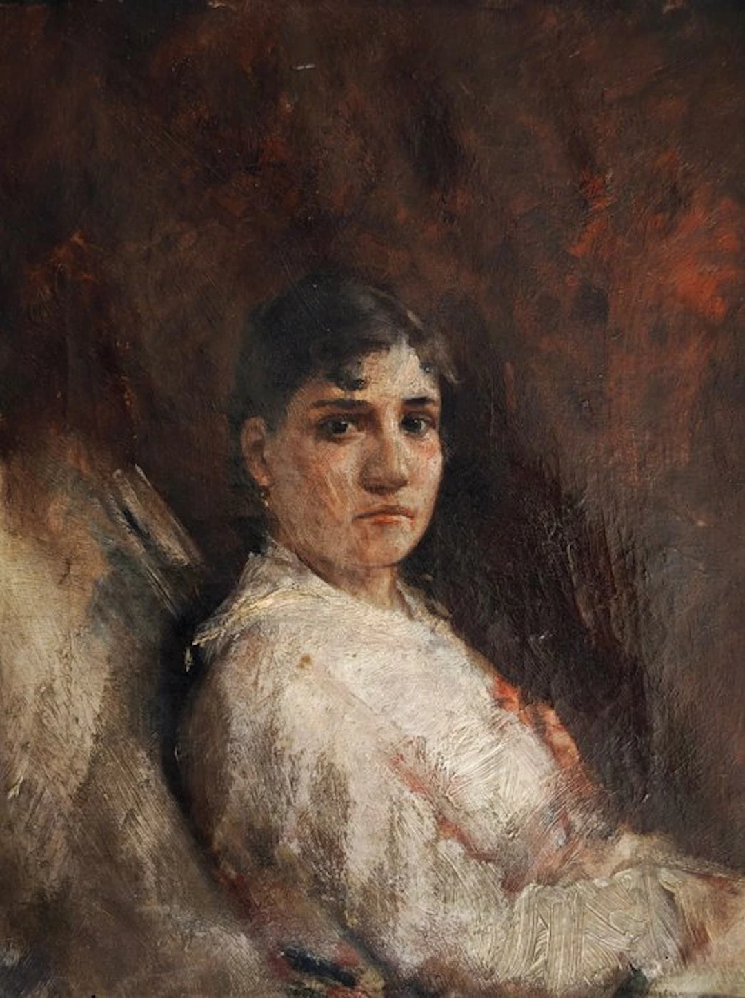 École française (XIX) - Portrait de jeune femme