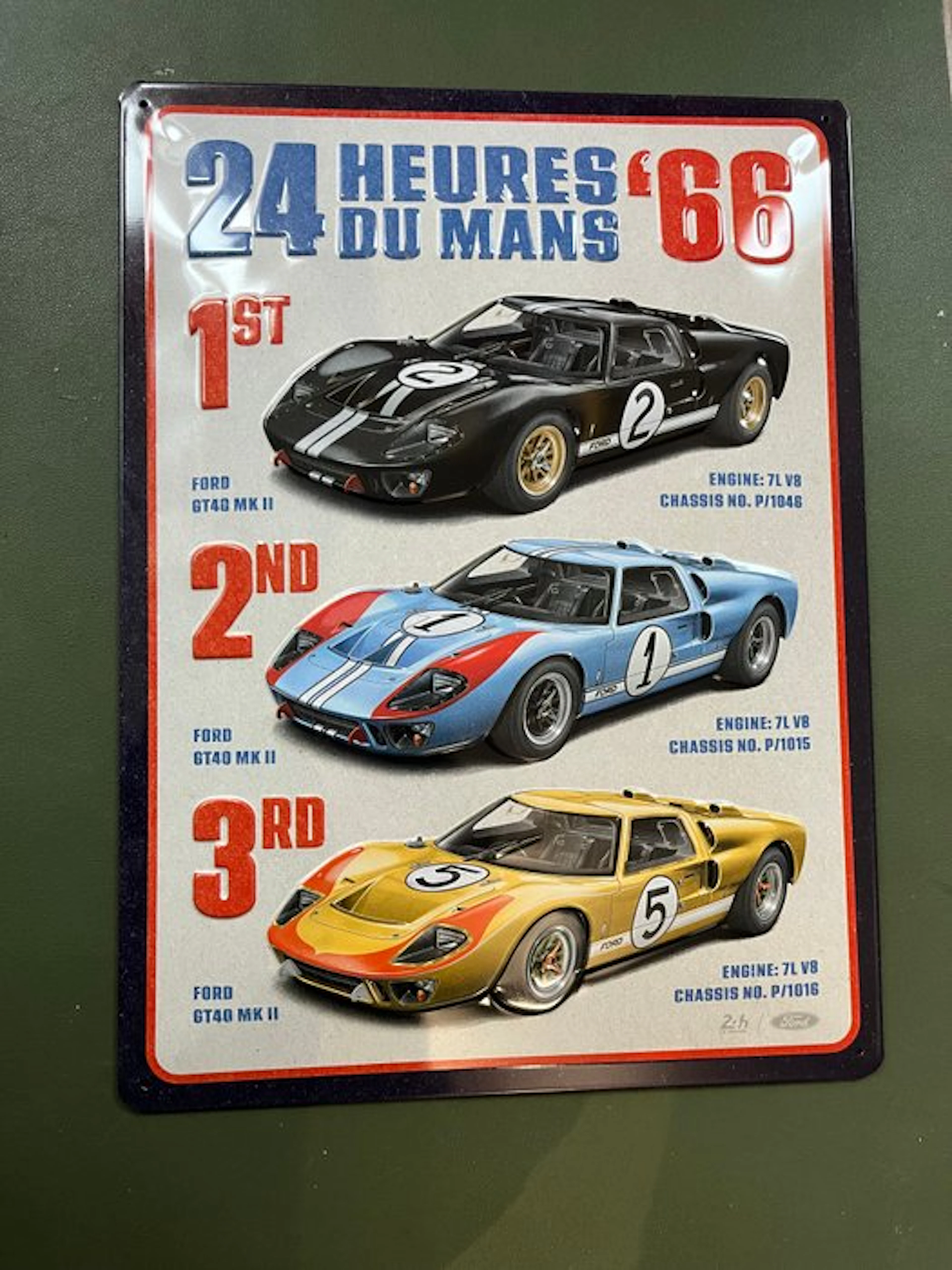 24 Hours of Le Mans '66 - Sign - Metal