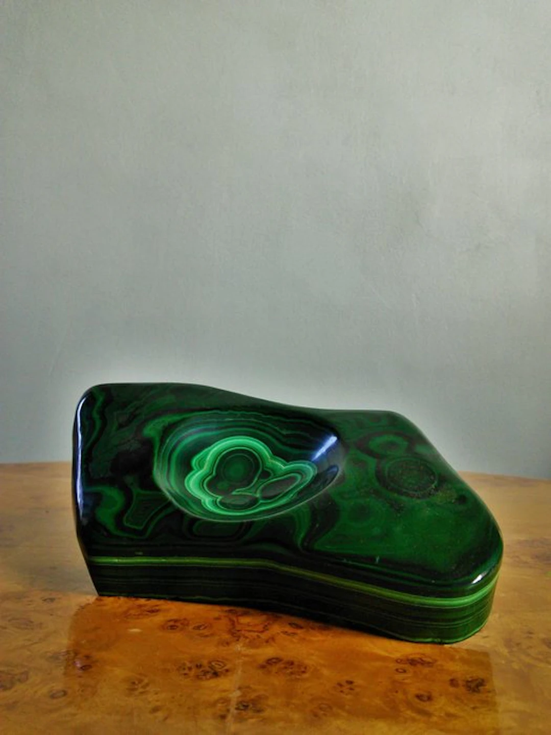Vide poche - Malachite jewelry dish - Belgium