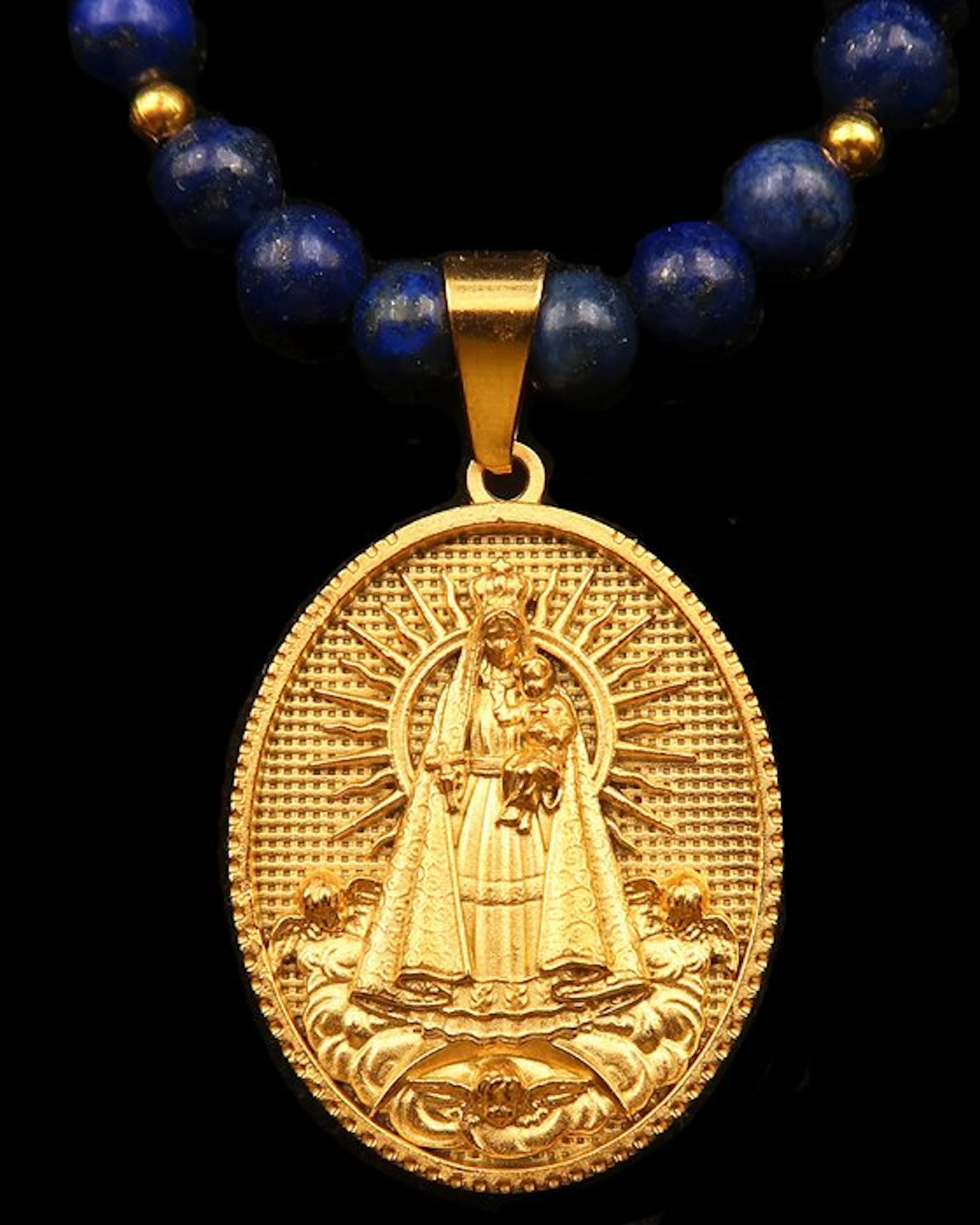 Lapis lazuli - Virgin Mary Necklace – Queen of Heaven...
