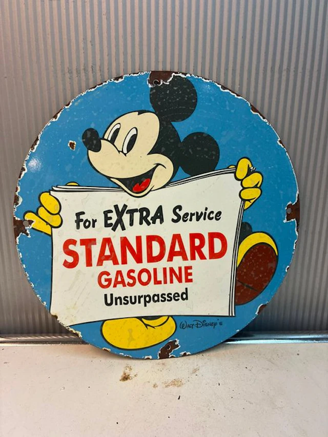 Standard Gasoline – Mickey Mouse – Rond emaille...