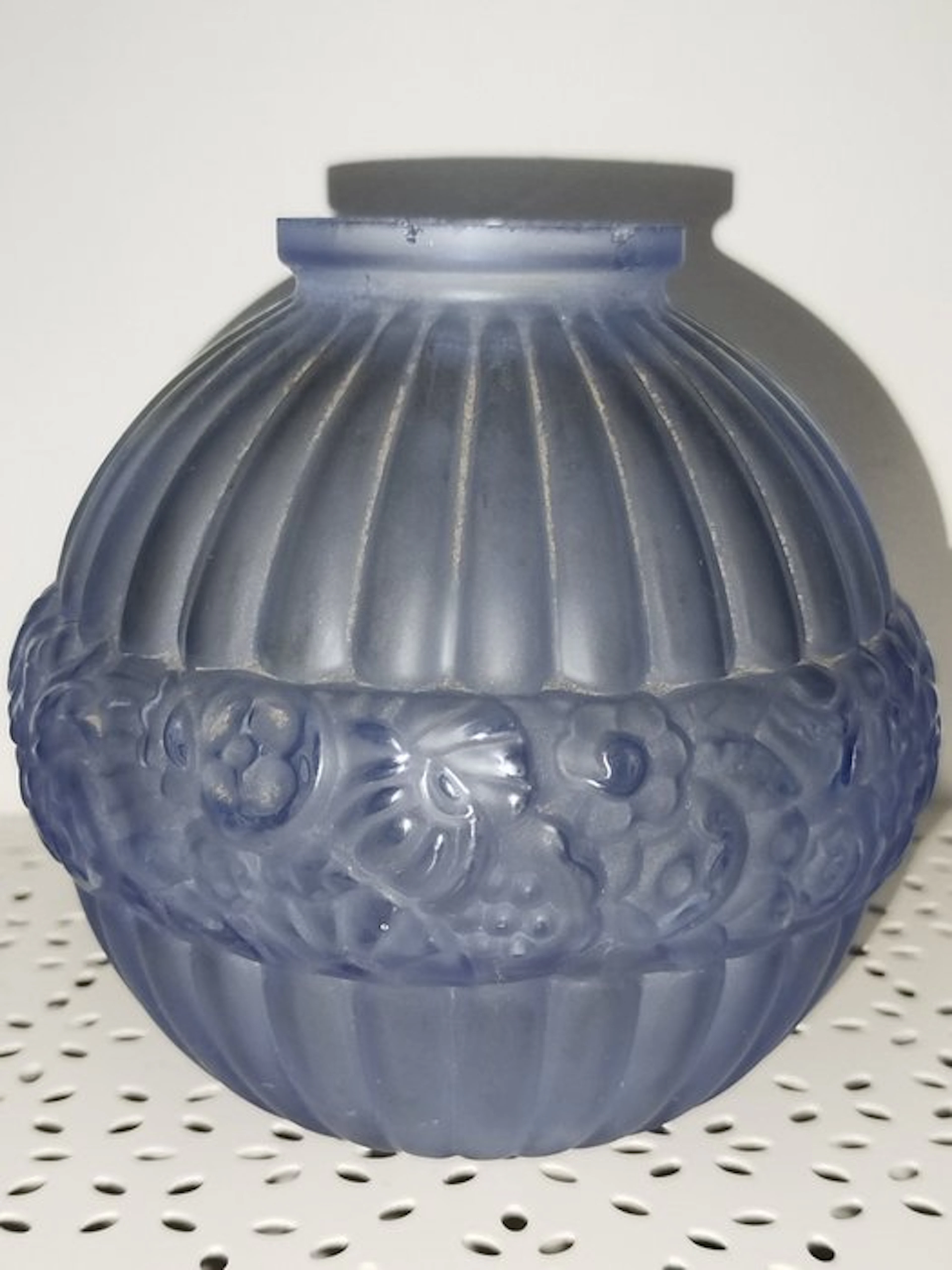 Vase Art Déco signé Cla - Single-flower vase - Glass