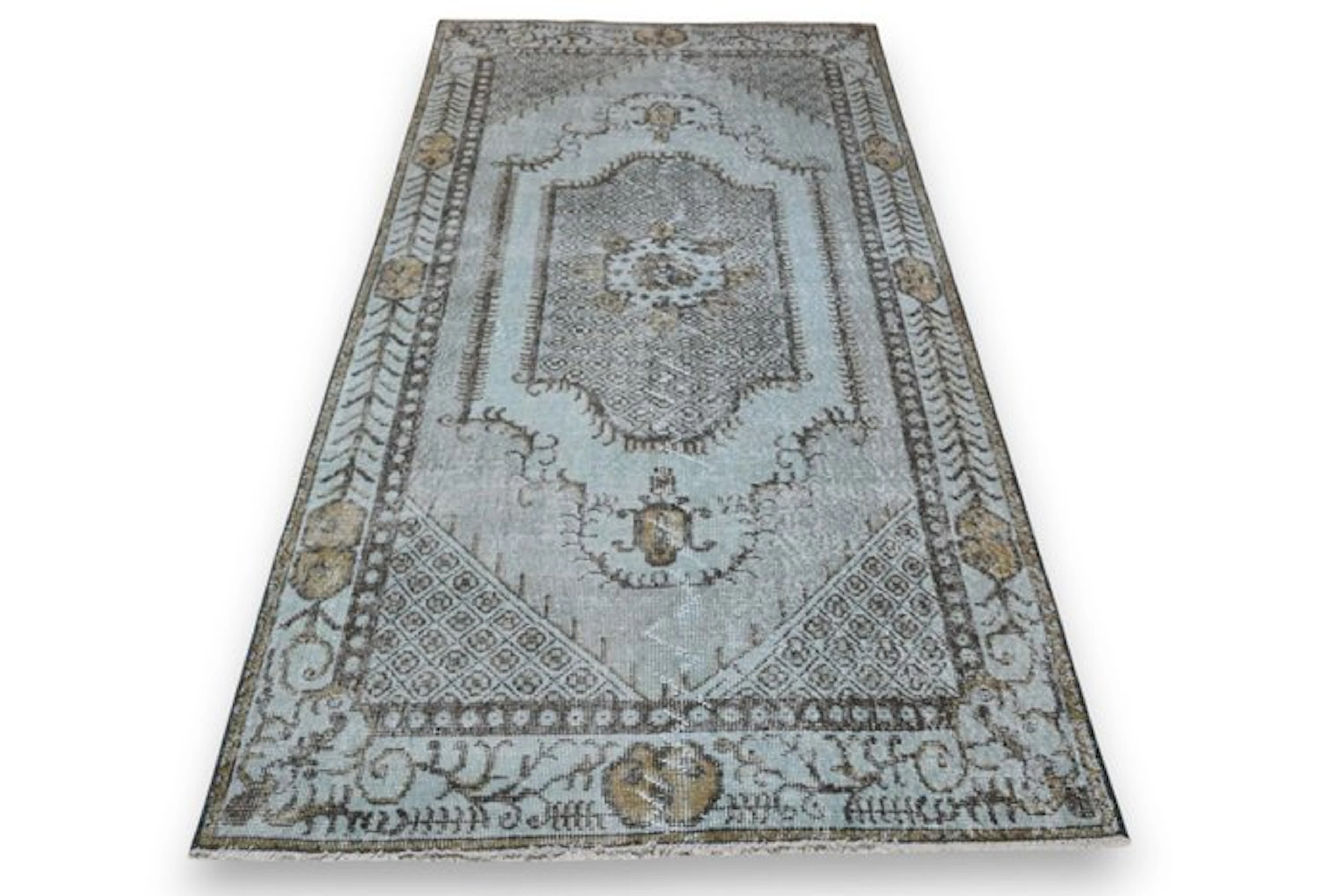 Light blue vintage - Rug - 210 cm - 110 cm - with certificate