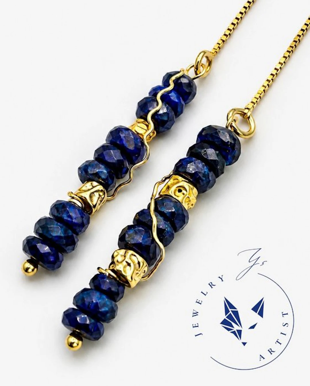 Designer Jewelry - Sapphire - 925 Silver - Certificate...