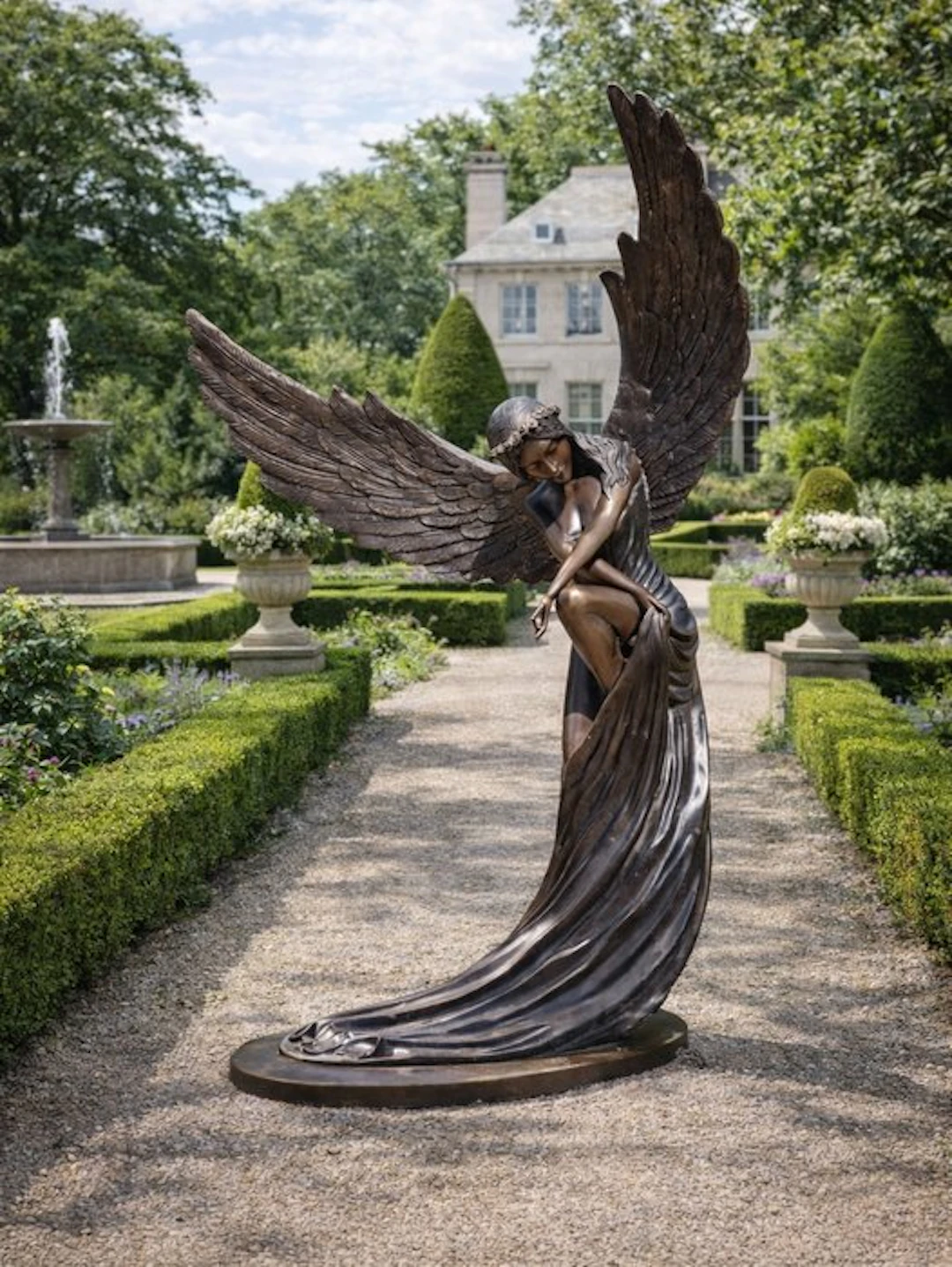 Statue, Bronze XL: Angel - 119.5 cm - Bronze - 2026