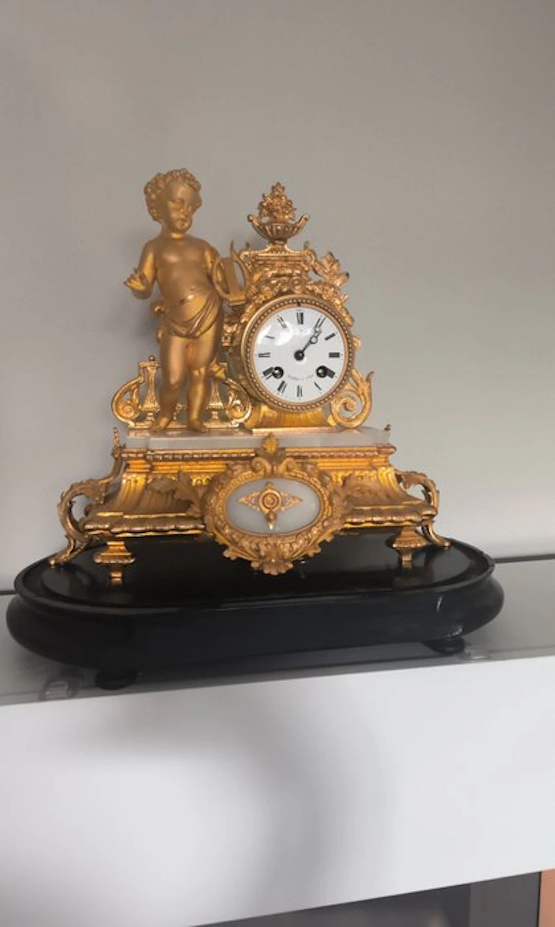 Figural mantel clock - gambey - Metal, Brass - 1920-1930