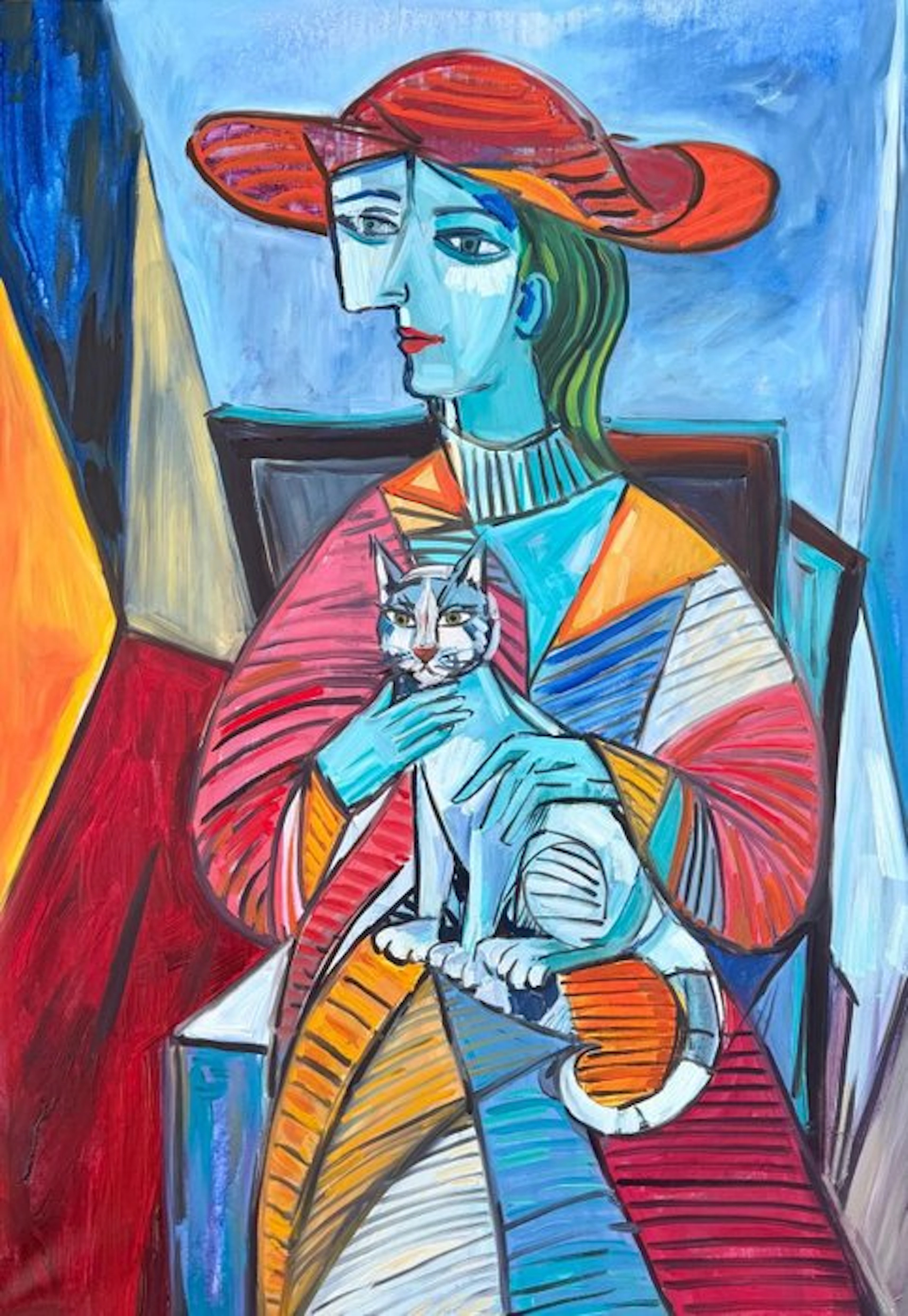 Silvia (XX) - XL - Retrato de Ensoñación Cubista