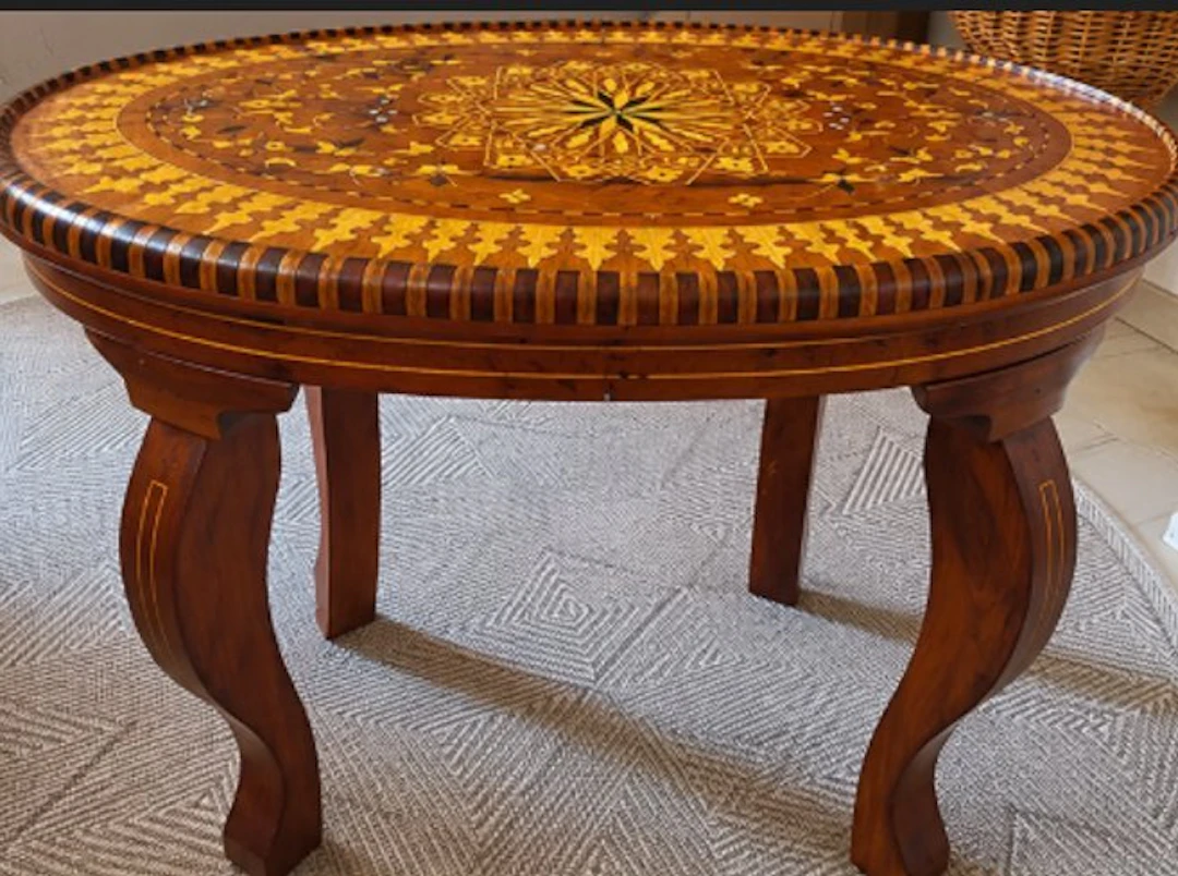 Coffee table - Wood, Marquetry