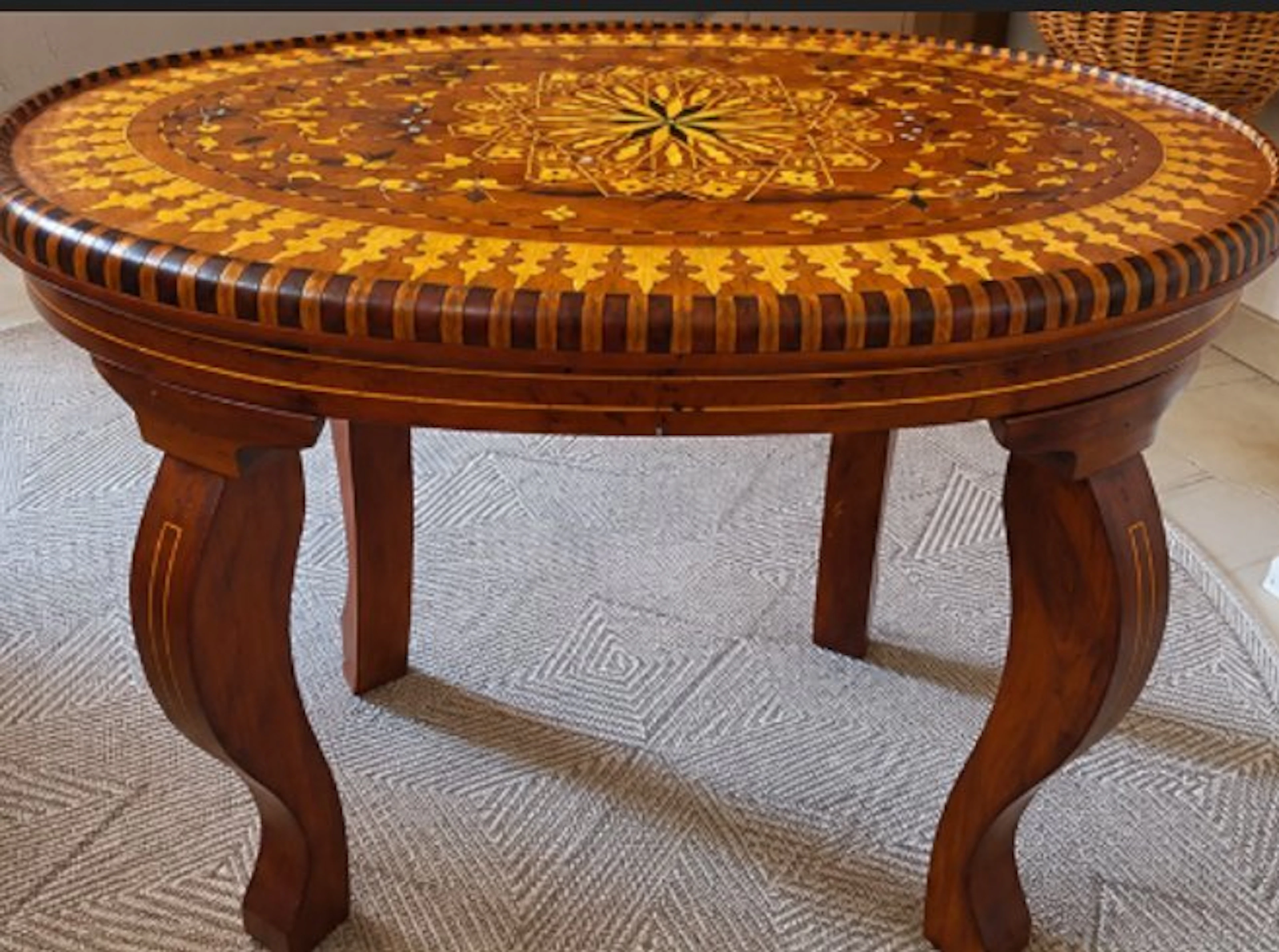 Coffee table - Wood, Marquetry