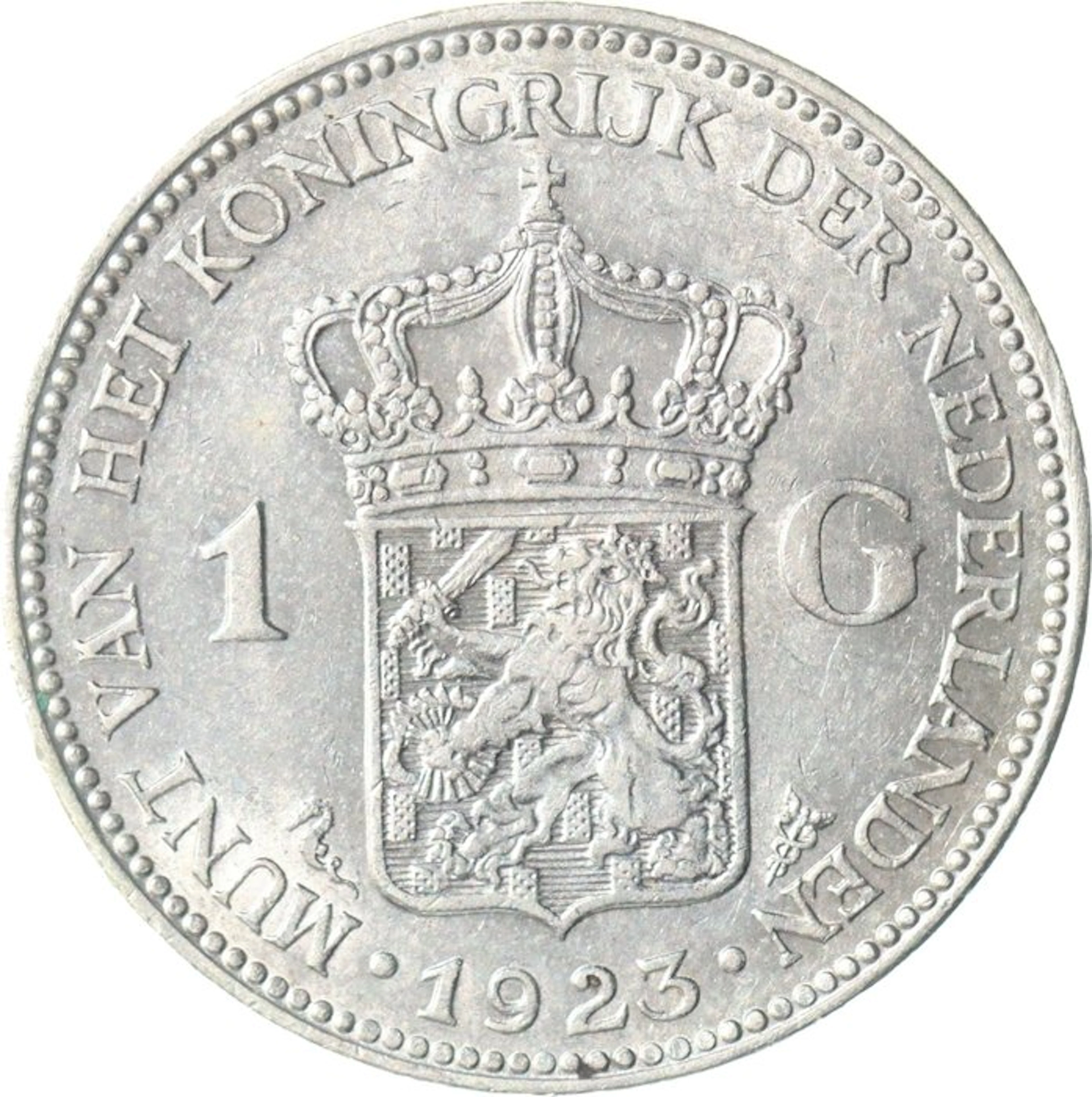 Netherlands. Wilhelmina. 1 Gulden 1923 KWALITEIT (No reserve price)