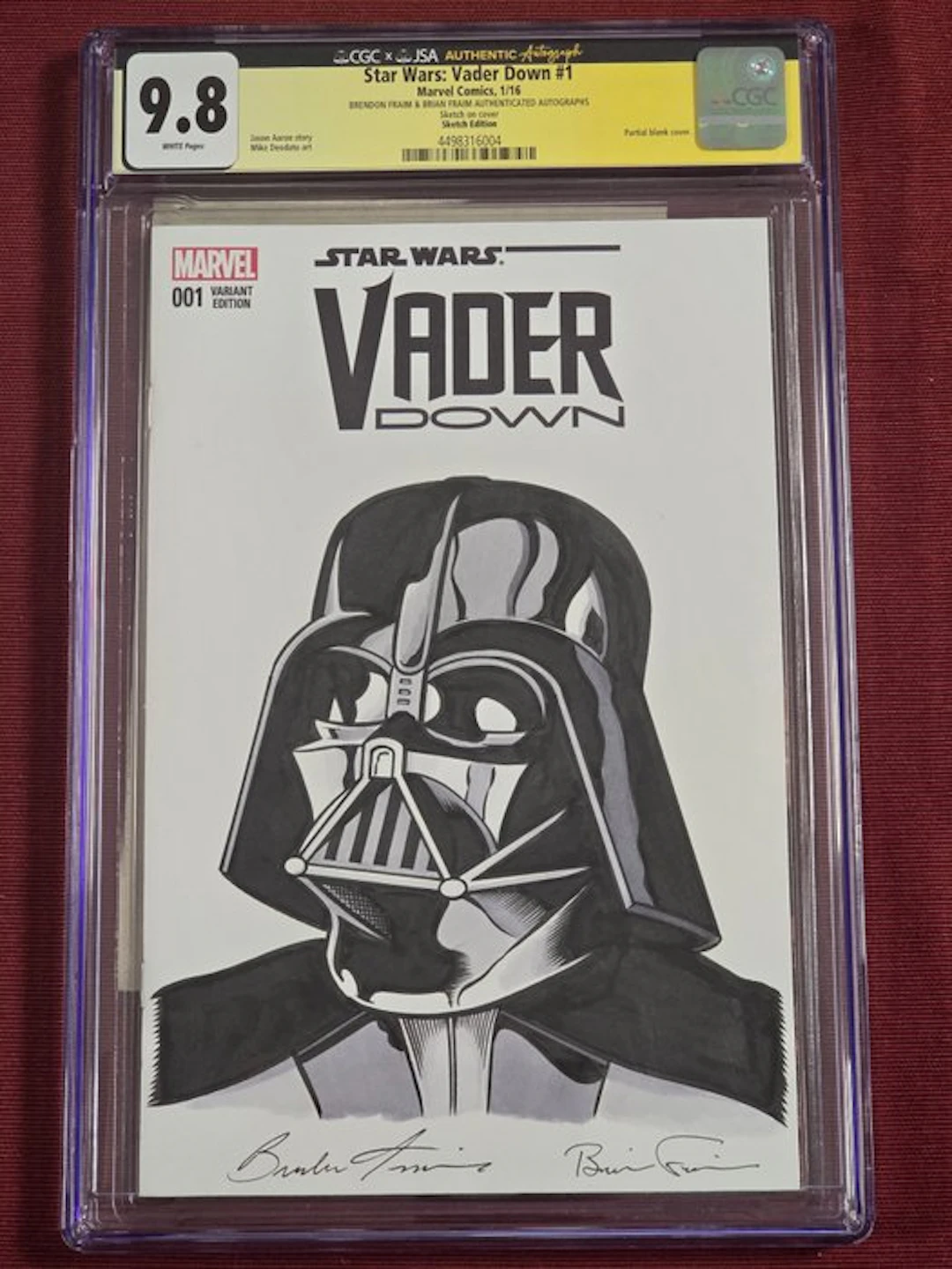 Star Wars Vader Down #1 (Blank Variant) - Sketch on cover...