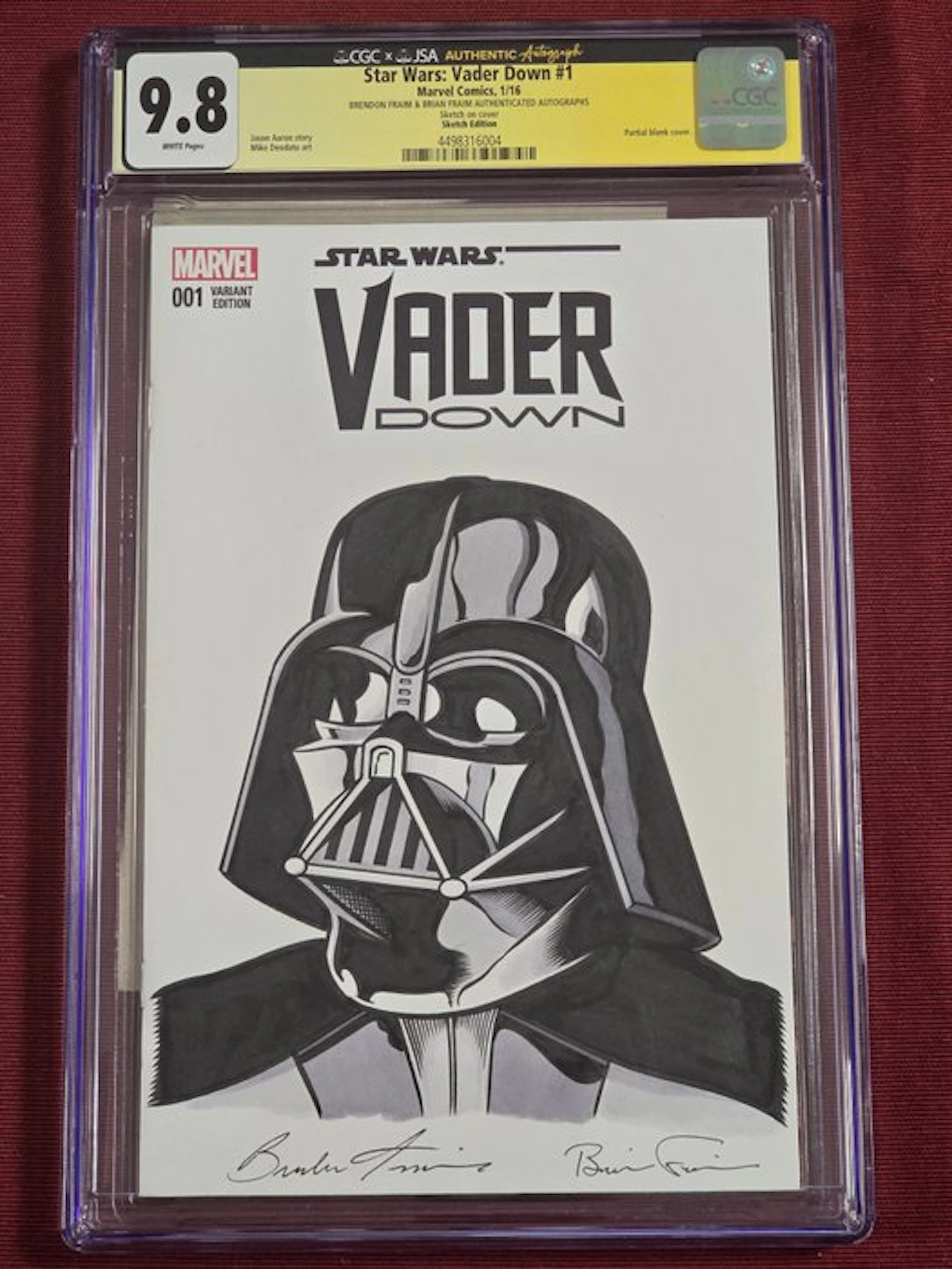 Star Wars Vader Down #1 (Blank Variant) - Sketch on cover...