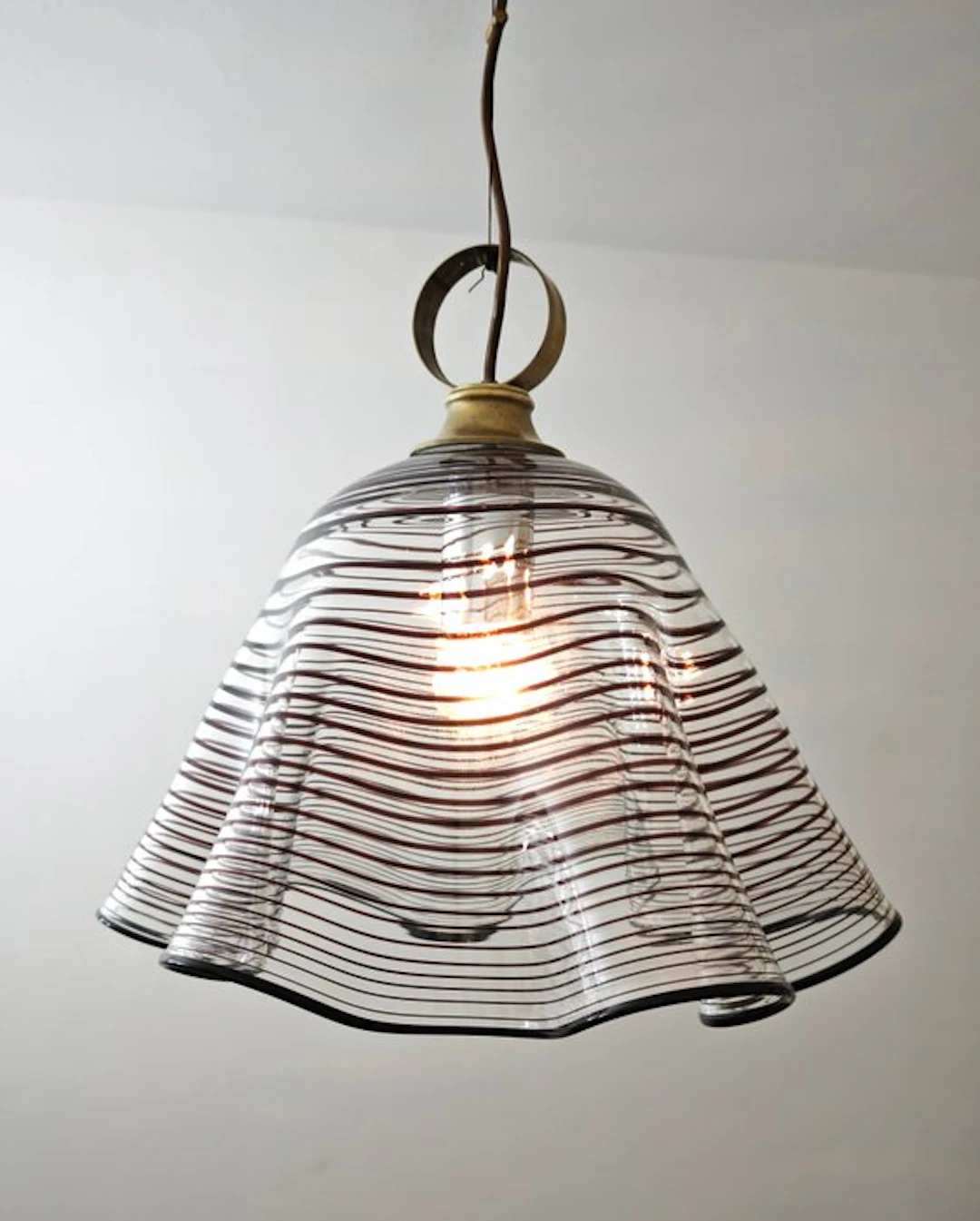 Hanging lamp - Murano glass - Design Italy 1970