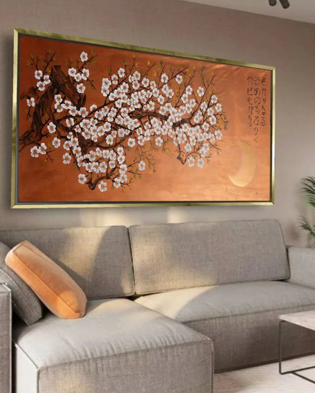 Ksavera - Japanese sakura J584 - original painting XXL