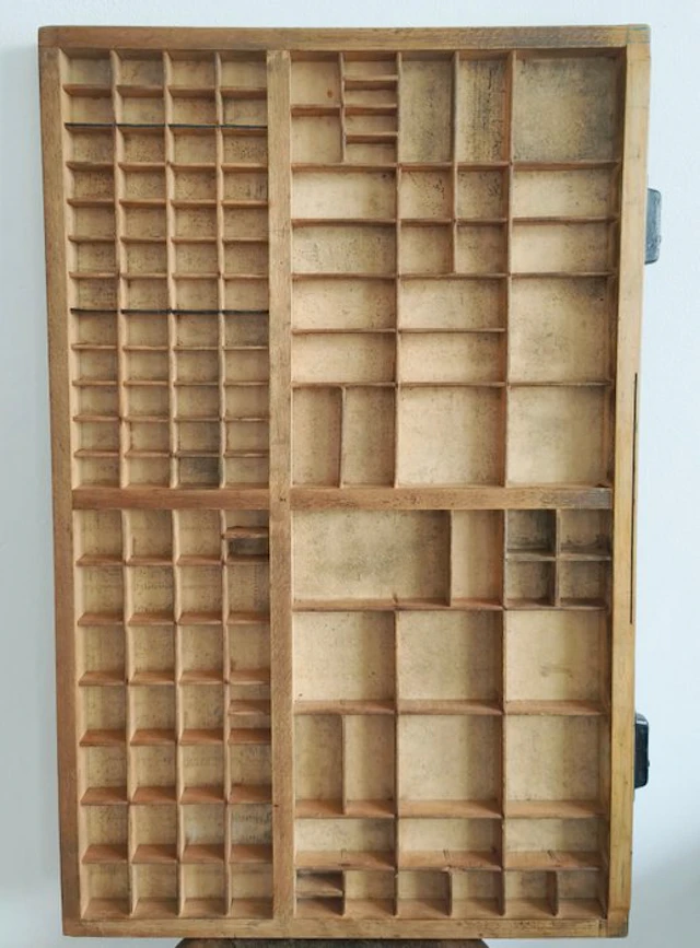 Art Deco Vessel - Oak - 1910-1920 - Large Antique Letter Rack