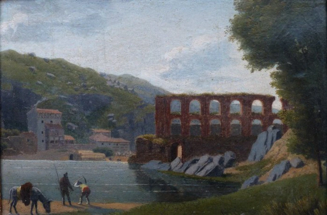Ecole Romantique (XIX) - Paysage d'Italie