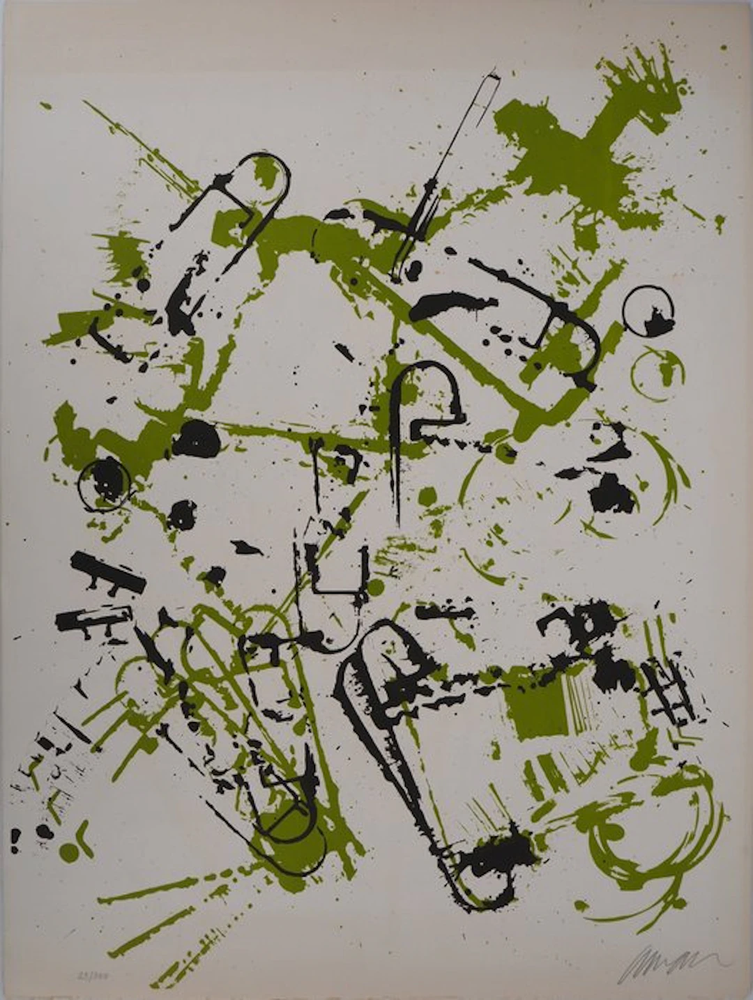 Fernandez Arman (1928-2005) - Accumulation en noir et vert