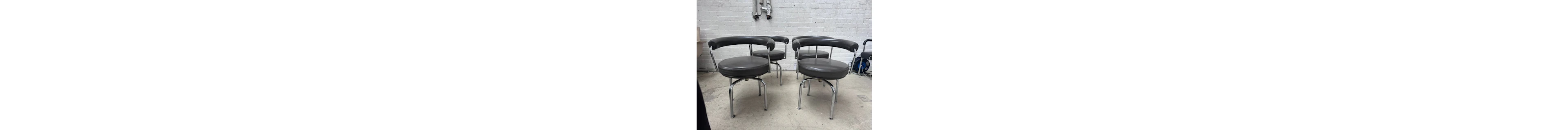 Cassina - Charlotte Perriand - Chair (4) - LC7 - Leather, Steel, Chrome plated