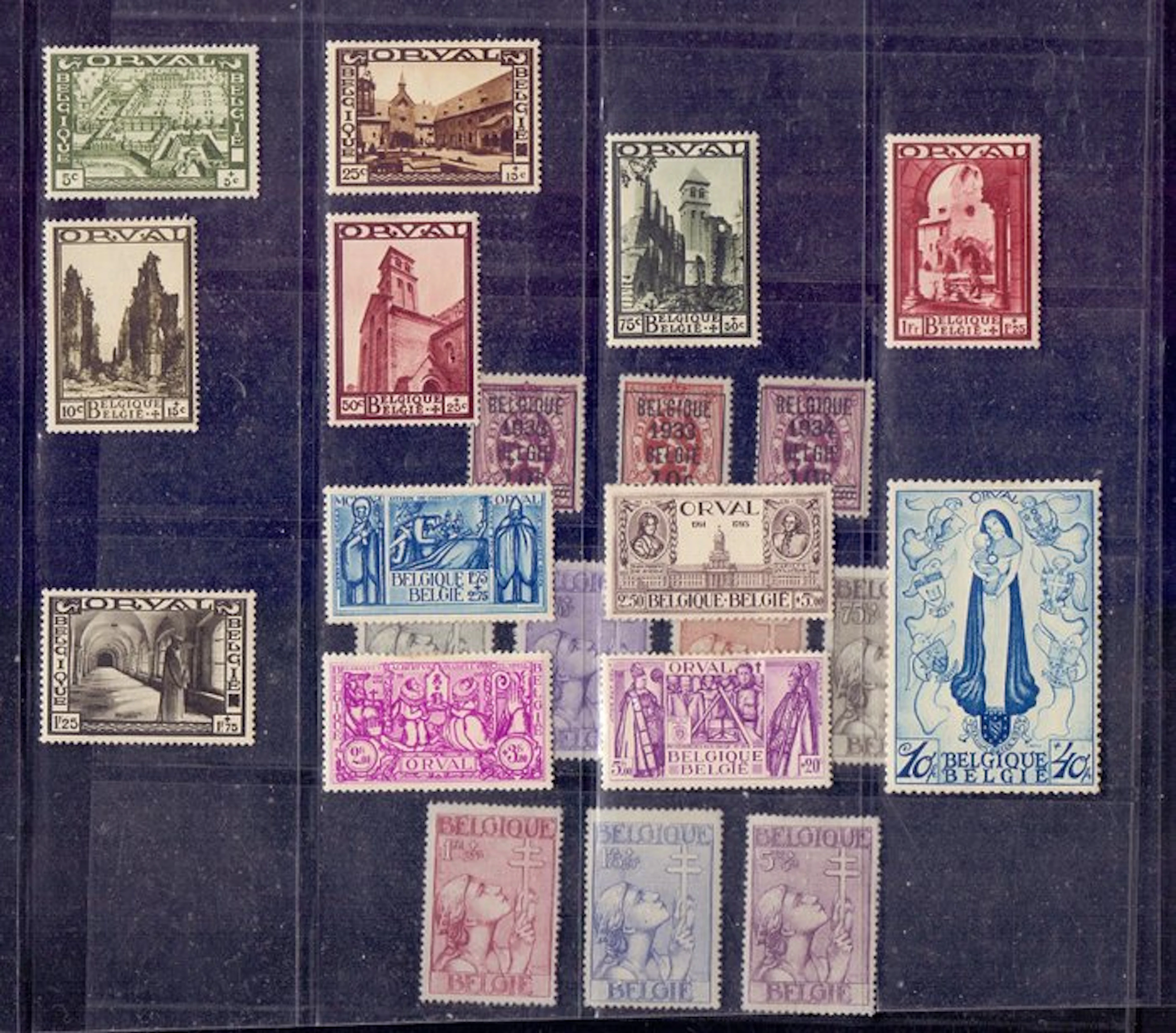 Belgium 1933 - Complete volume with Grote Orval and the Cross of Lorraine