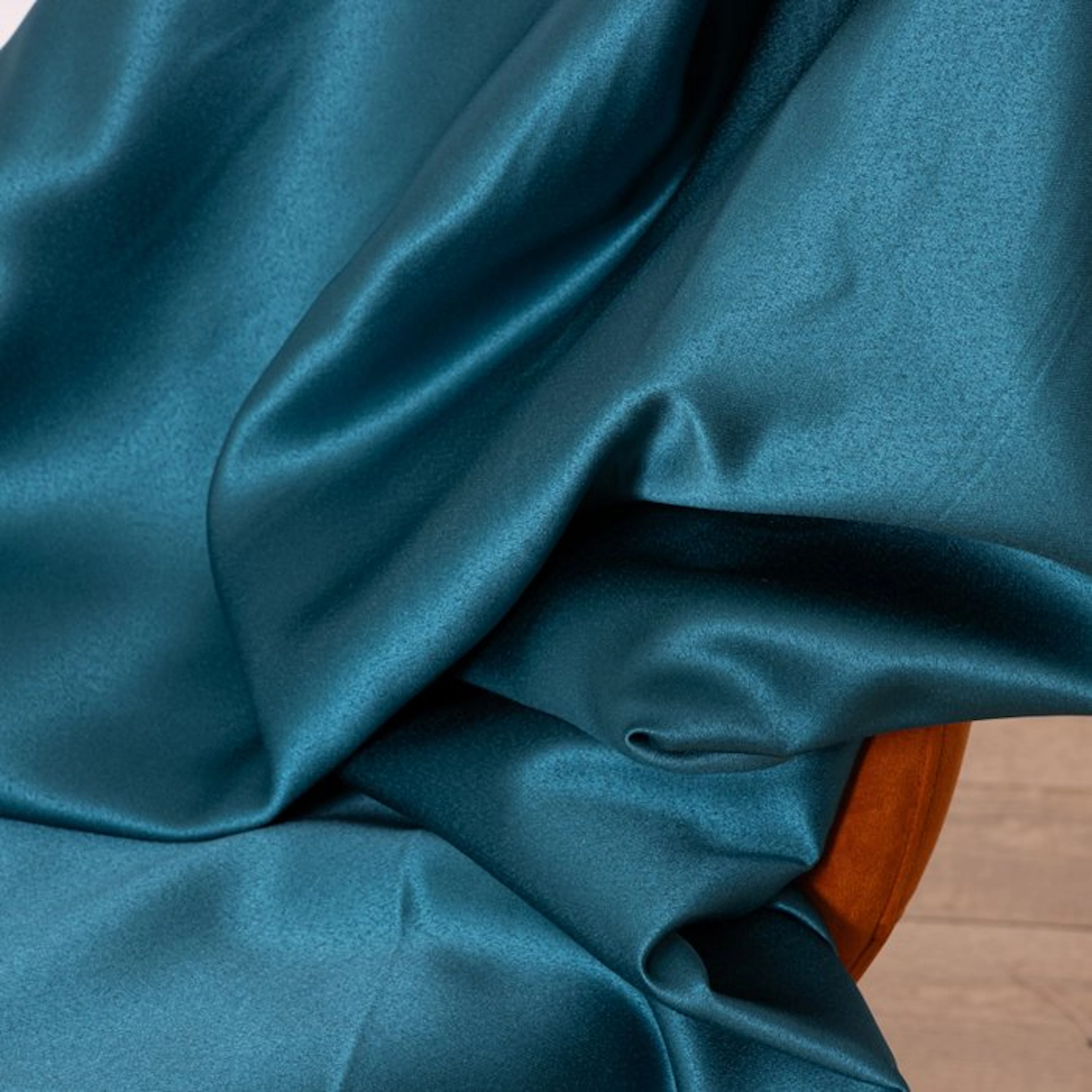 BA026 - Satin fabric – Petrol Green – Glossy and...