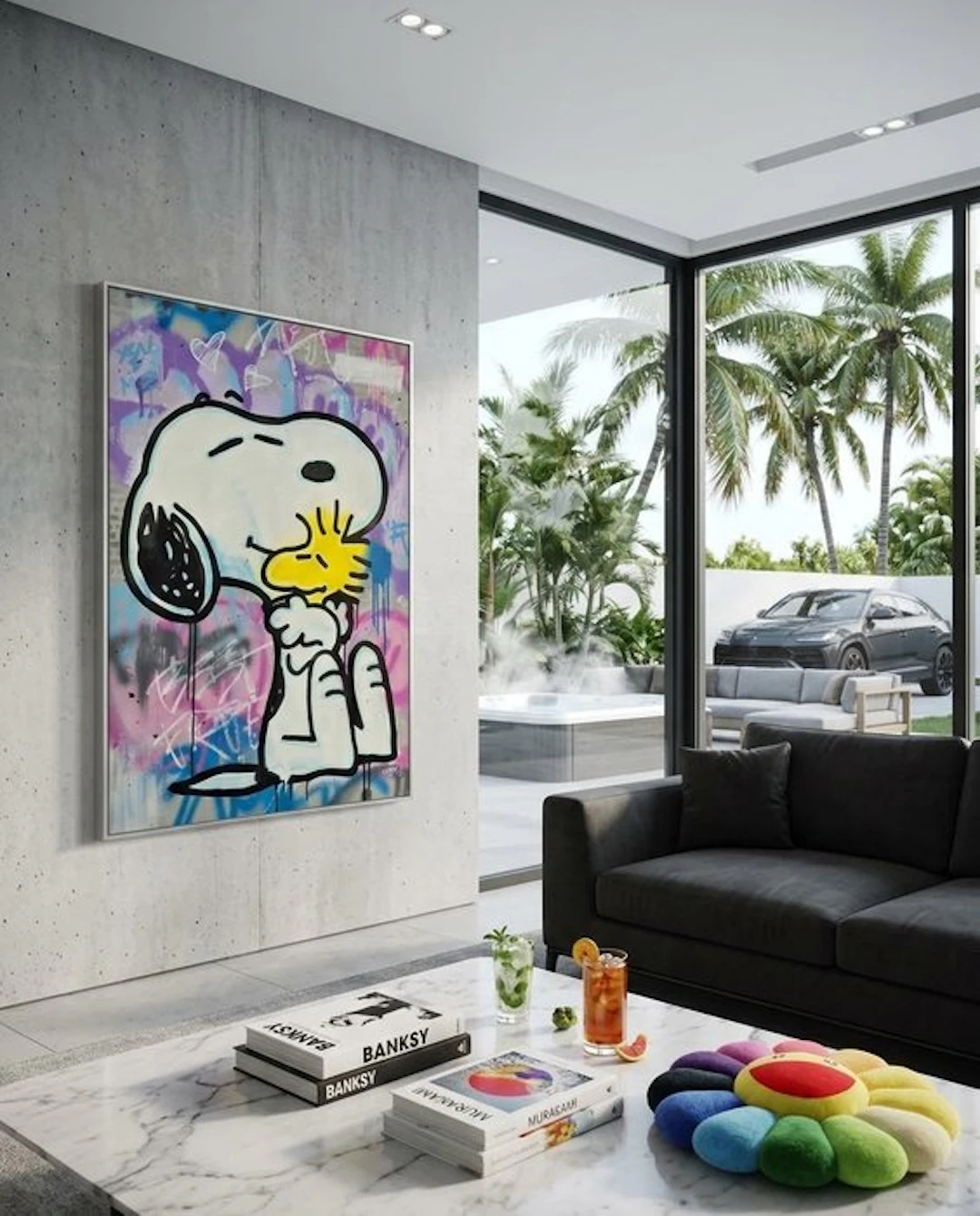Hipo (1988) - Snoopy & Woodstock — Just Love - XL Unique Work