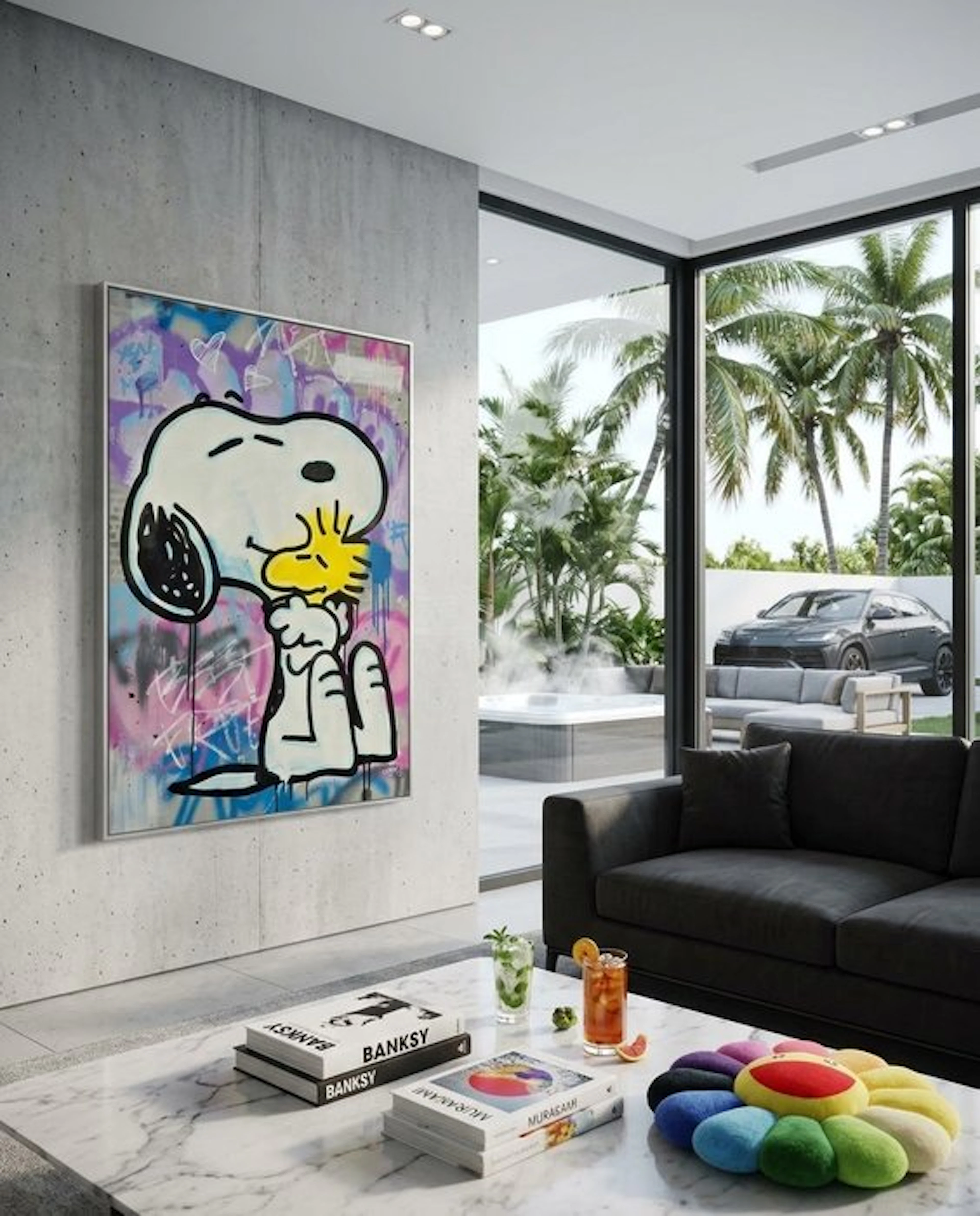 Hipo (1988) - Snoopy & Woodstock — Just Love - XL Unique Work