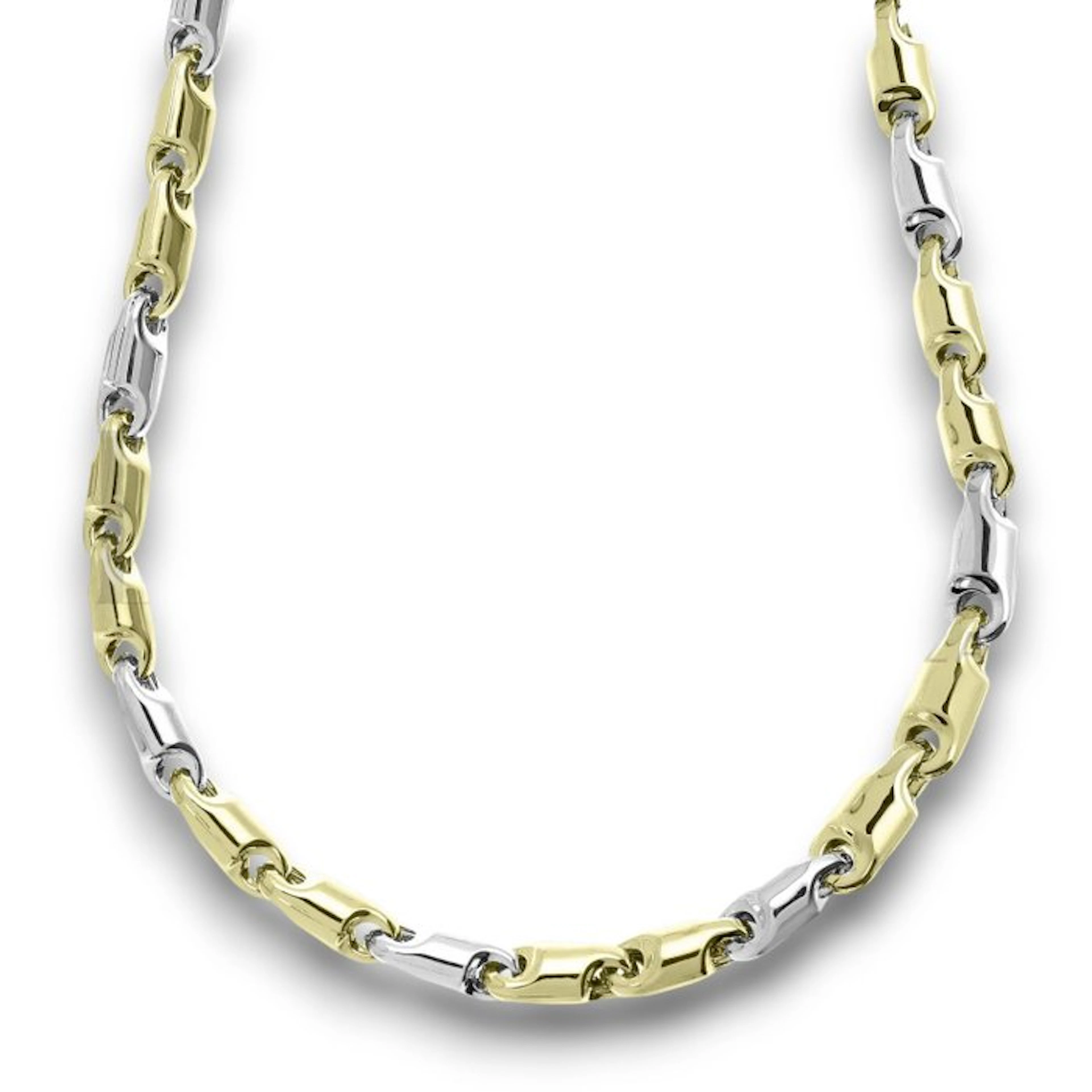 Necklace - 18 kt. Yellow gold, White gold - Tubular chain 20.7 g
