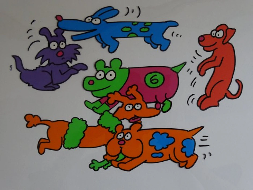 Keith Haring (1958-1990) - Hand made animation, unique work-Count 10