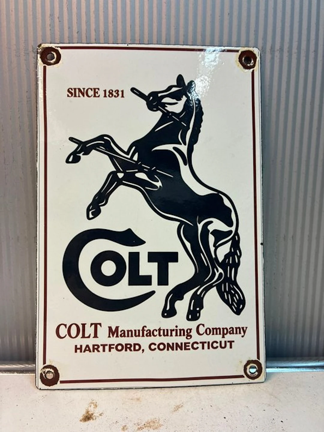 Colt Manufacturing Company – Emaille reclamebord –...