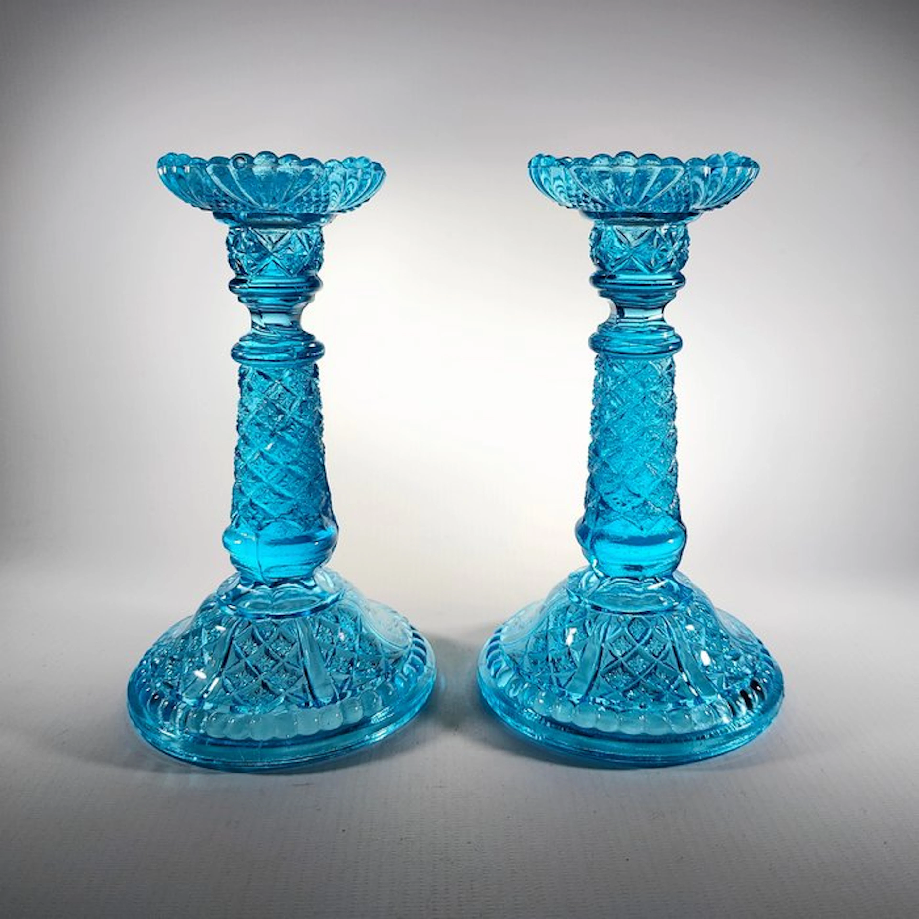 Gebrüder von Streit Glaswerke - Candlestick No. 83 Emma catalog 1913 - Glass