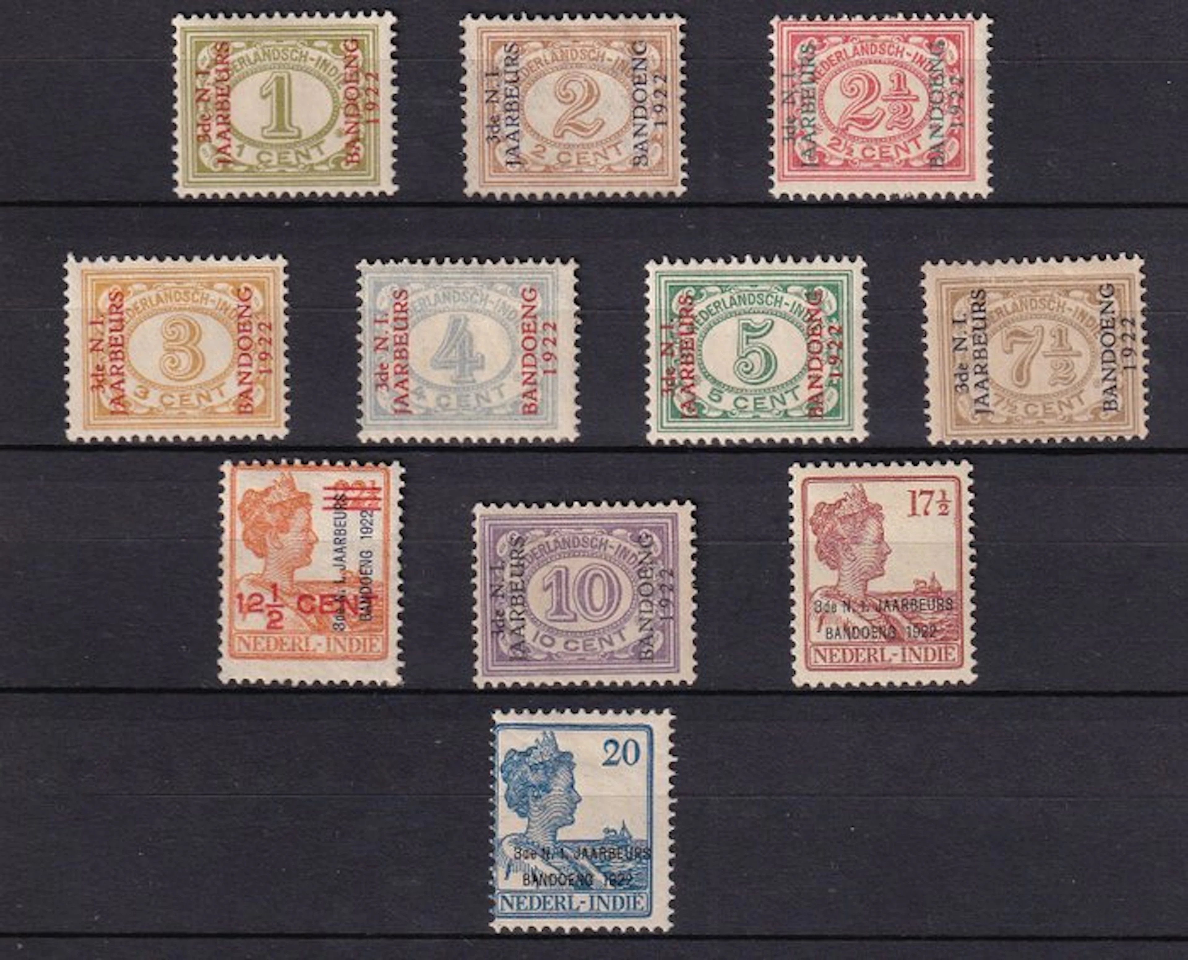 Dutch East Indies 1922 - Annual Fair Bandoeng - NVPH 149 - 159