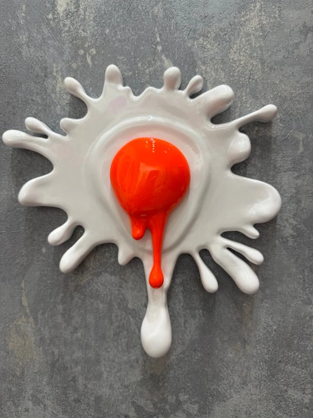KIRAS - “EGG SPLASH” - INTINTA(LACCATO) ARANCIONE- VERSIONE PICCOLA
