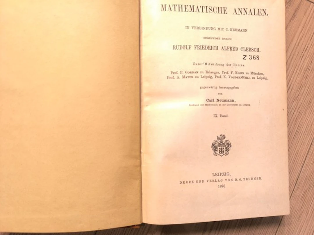 [Various] - Mathematische Annalen – Set of 17 Original Volumes - 1874-1910