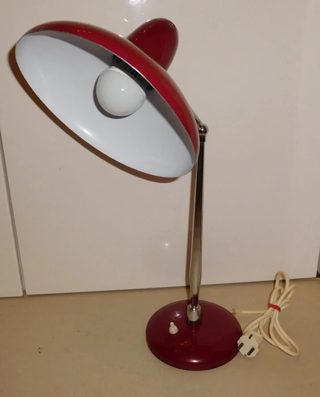 Table lamp - Metal, Chrome - Desk lamp / Table lamp