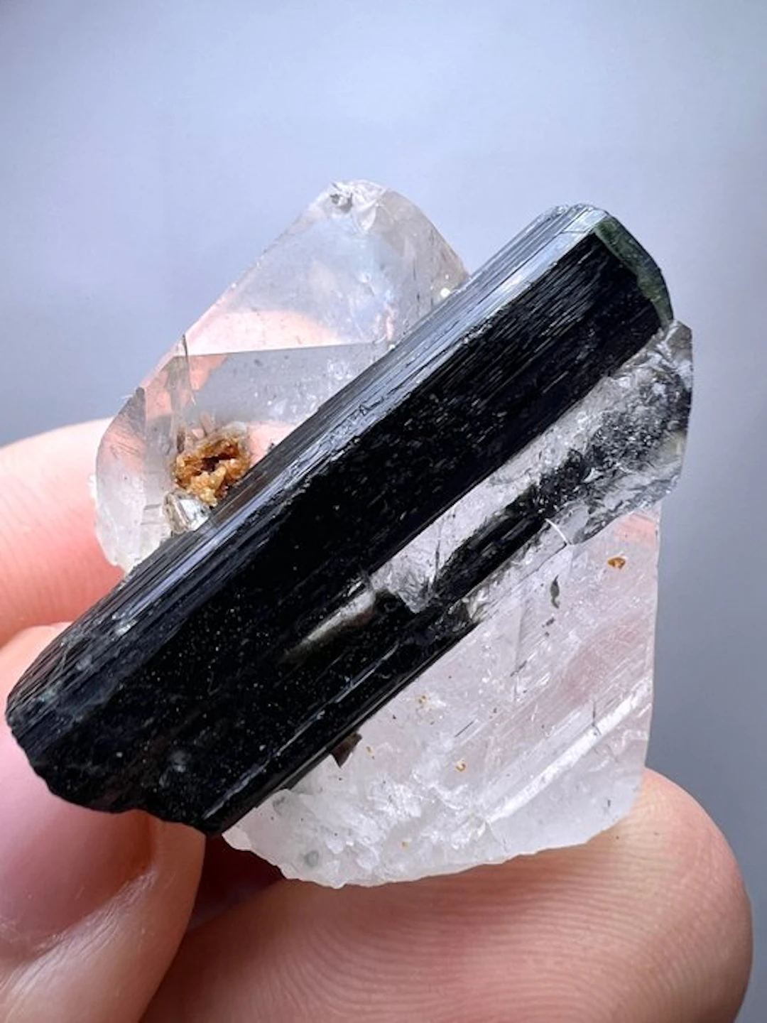 94 CT Full Terminated Black Tourmaline Crystal On Full...